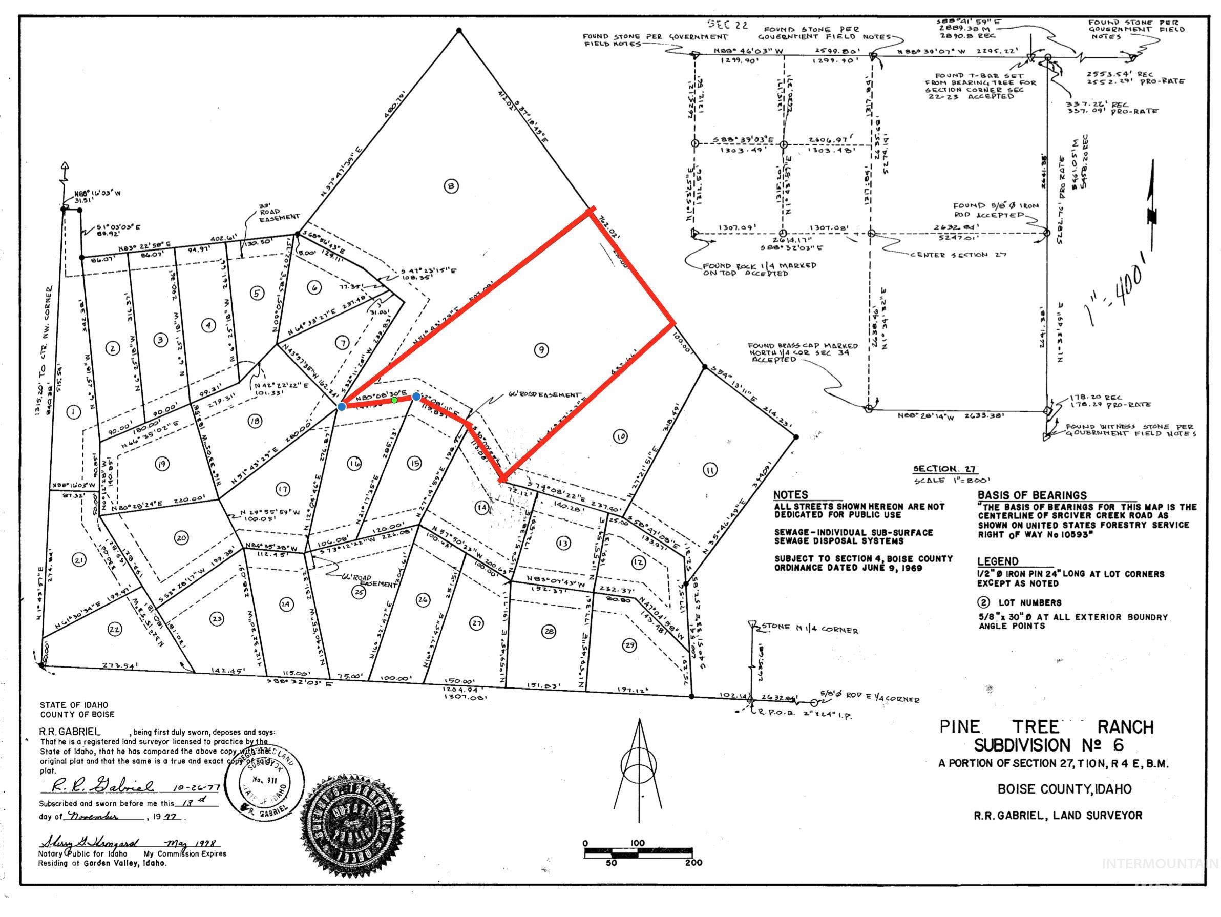 T10n R4e Sec 27 Pine Tree Ranch 6 Lot 9