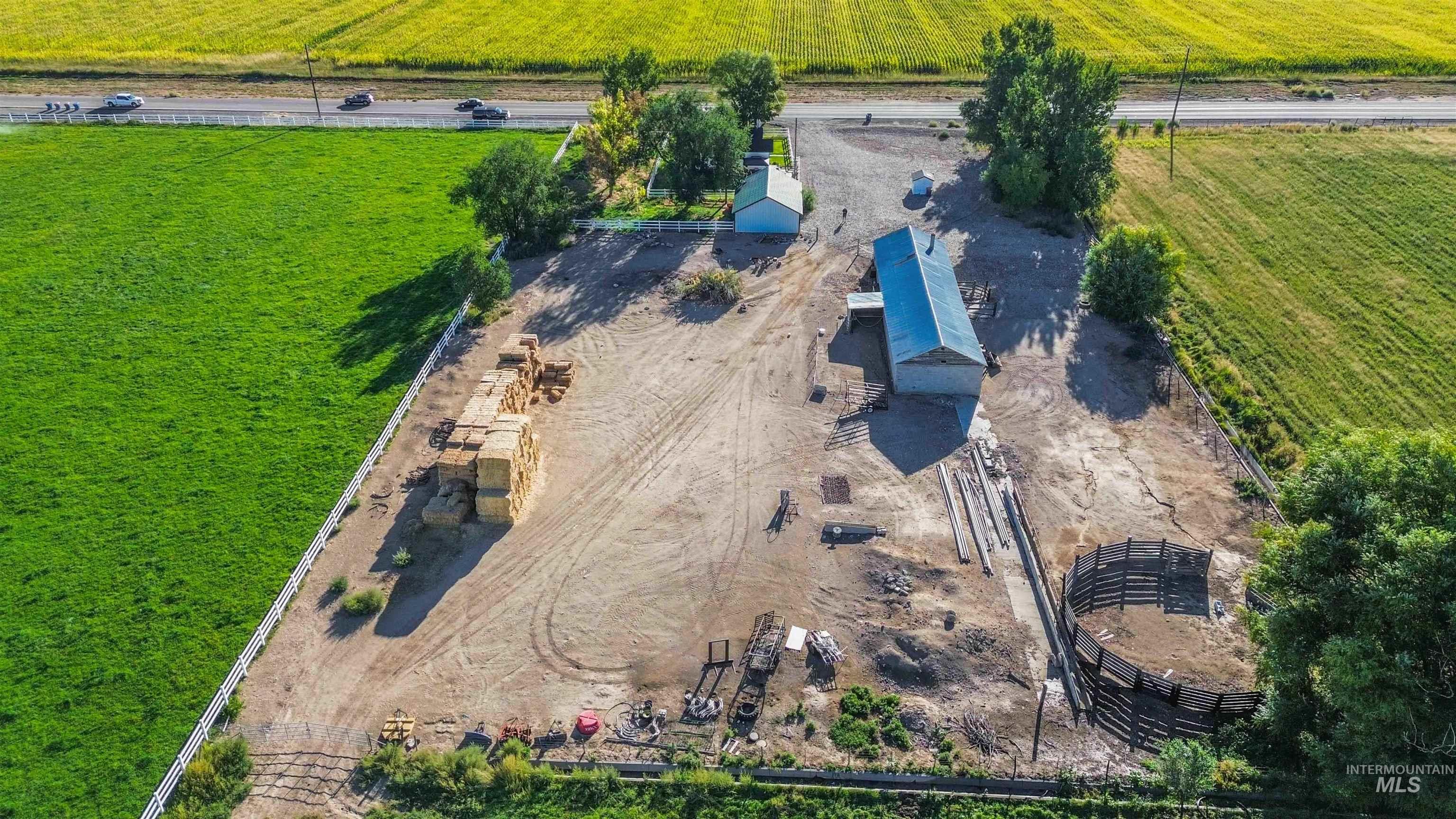 View from above of property