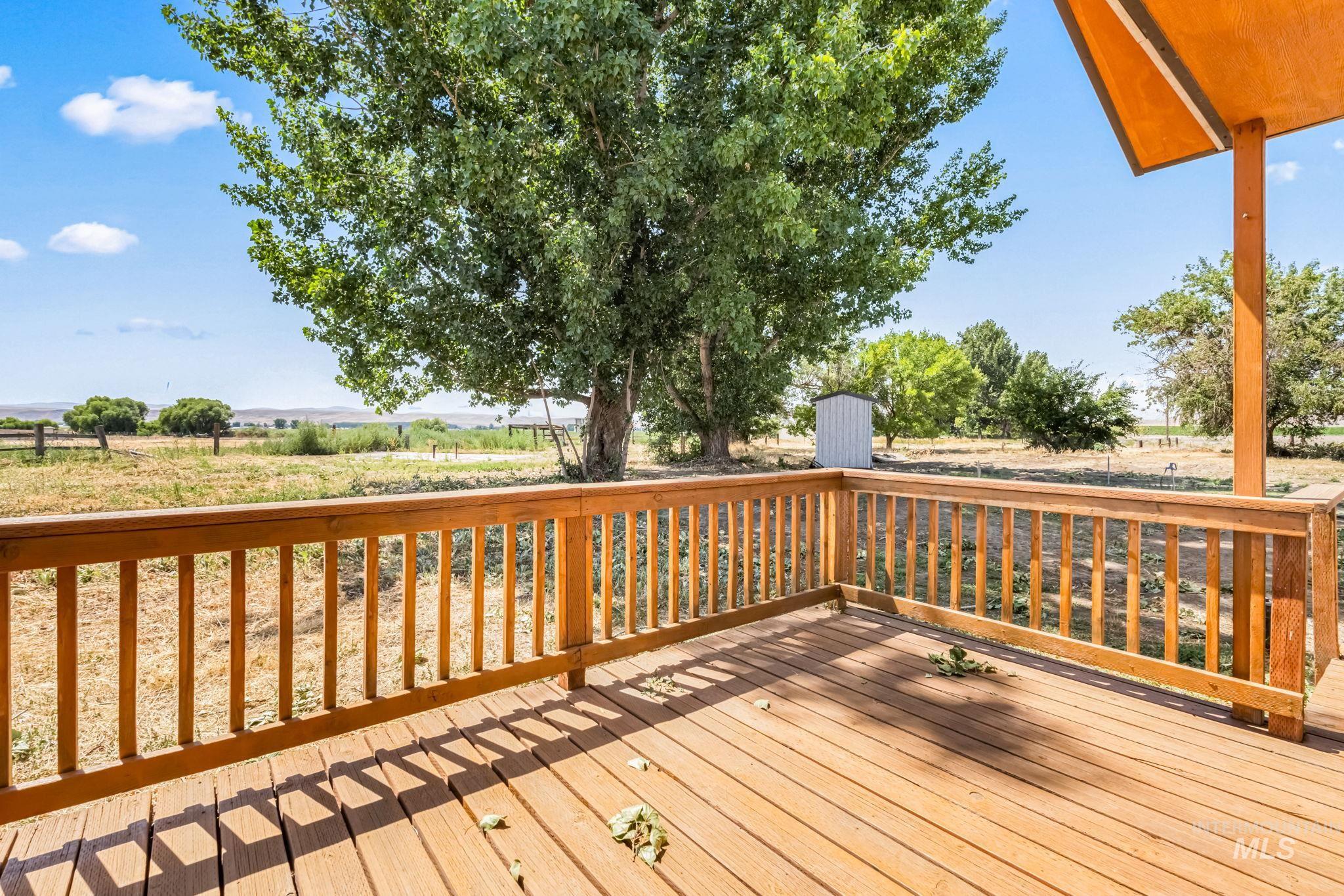 View of wooden terrace