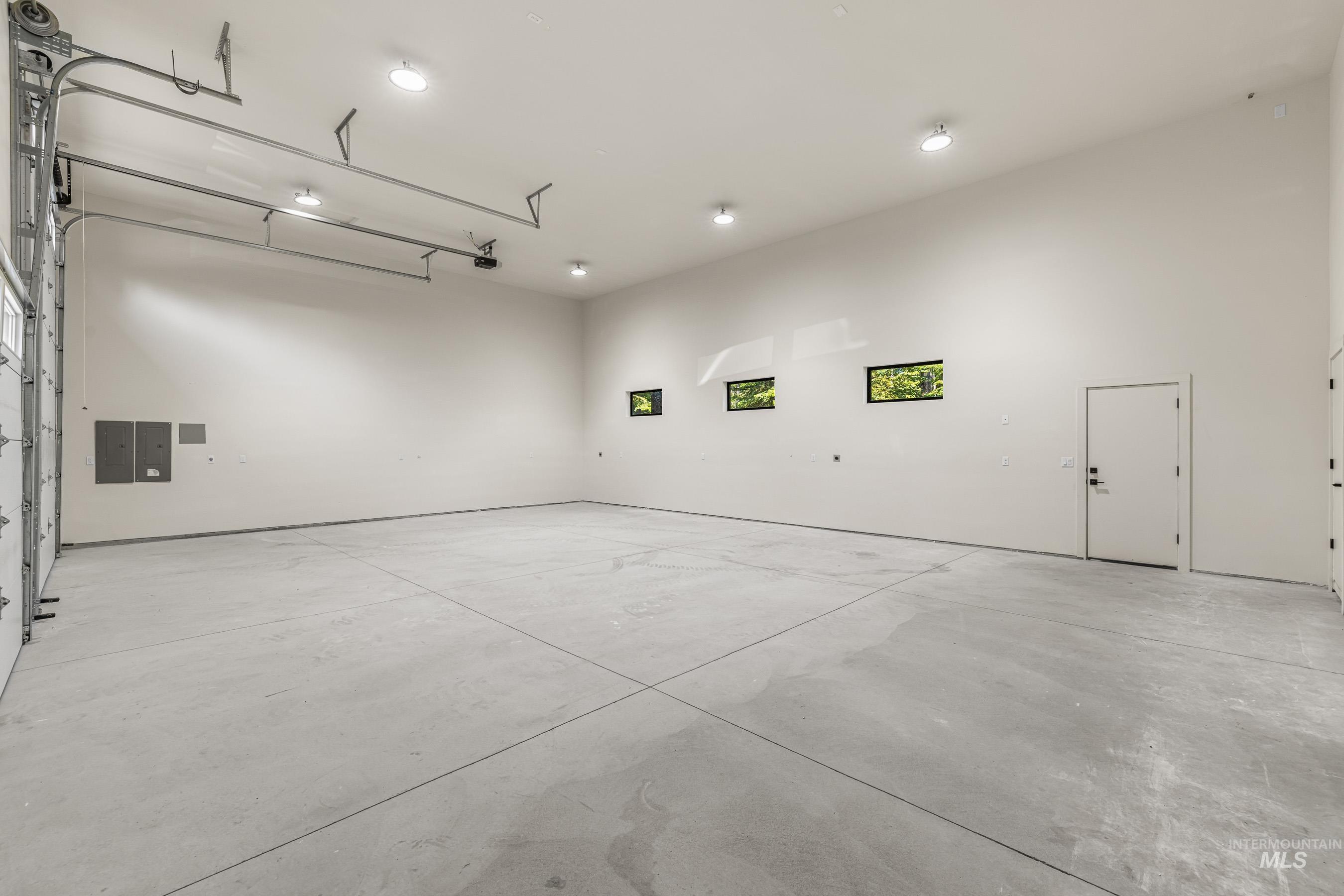 Garage with electric panel