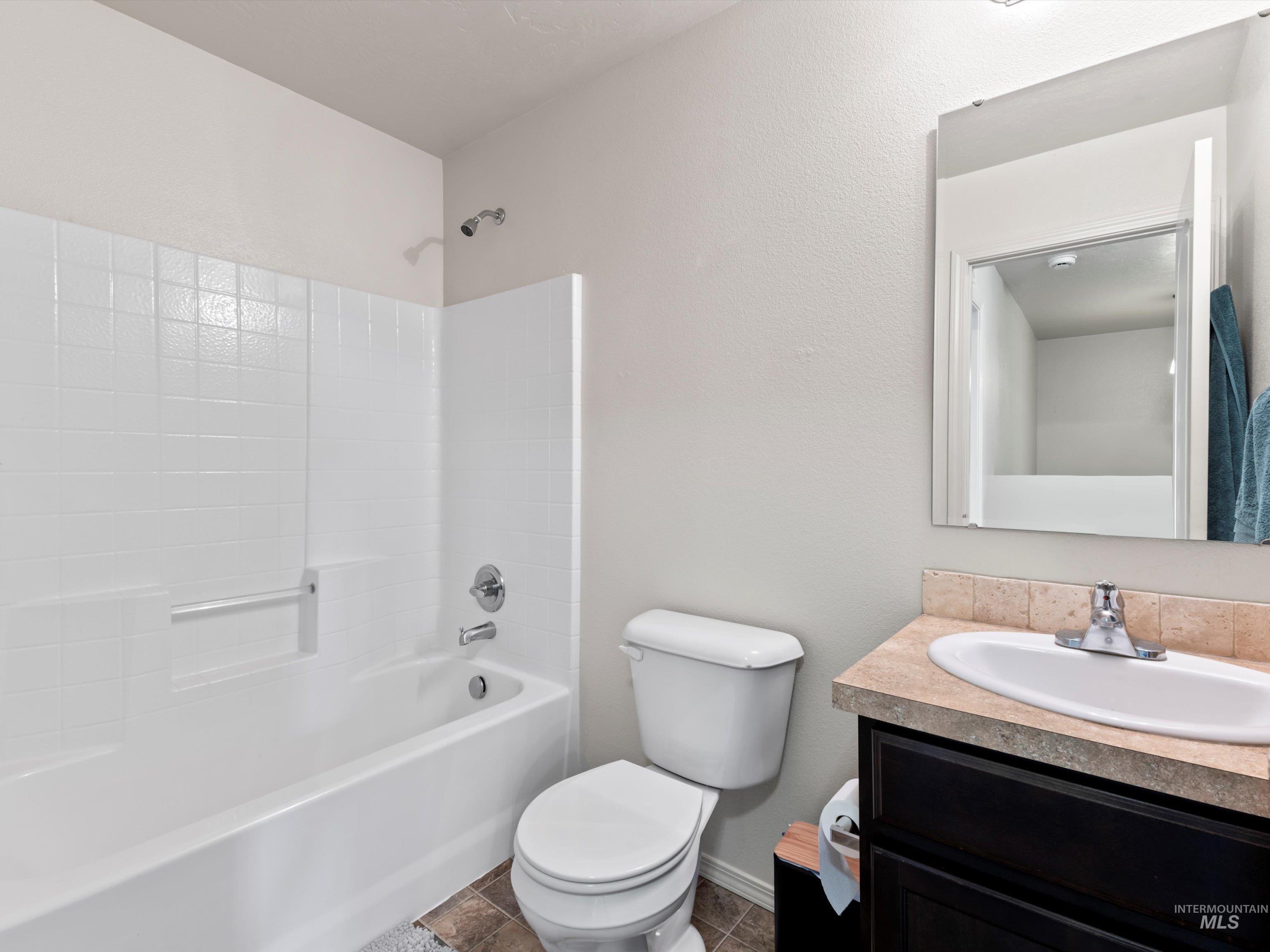 Bathroom with  shower combination and vanity