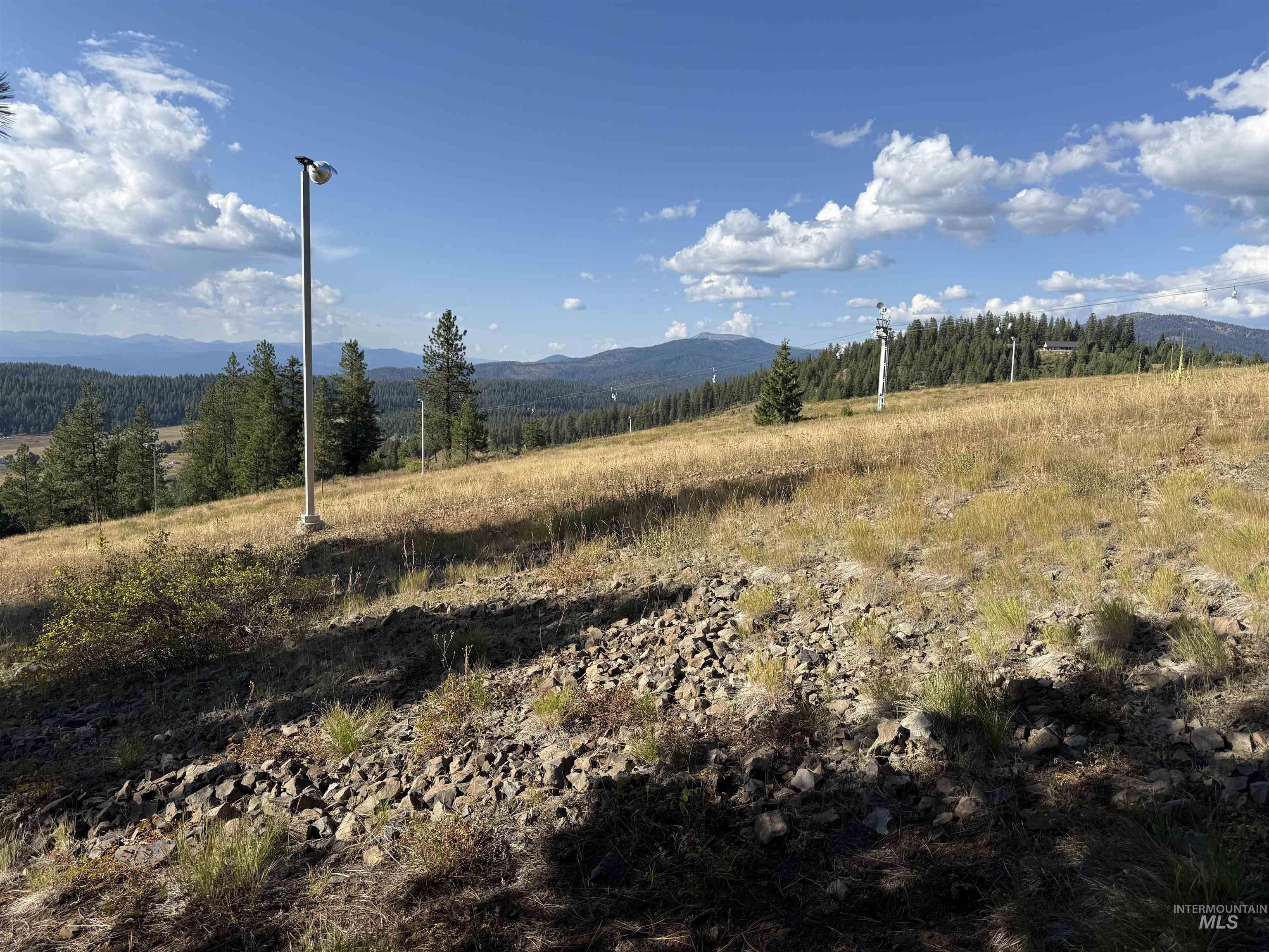 View of mountain background with rural landscape