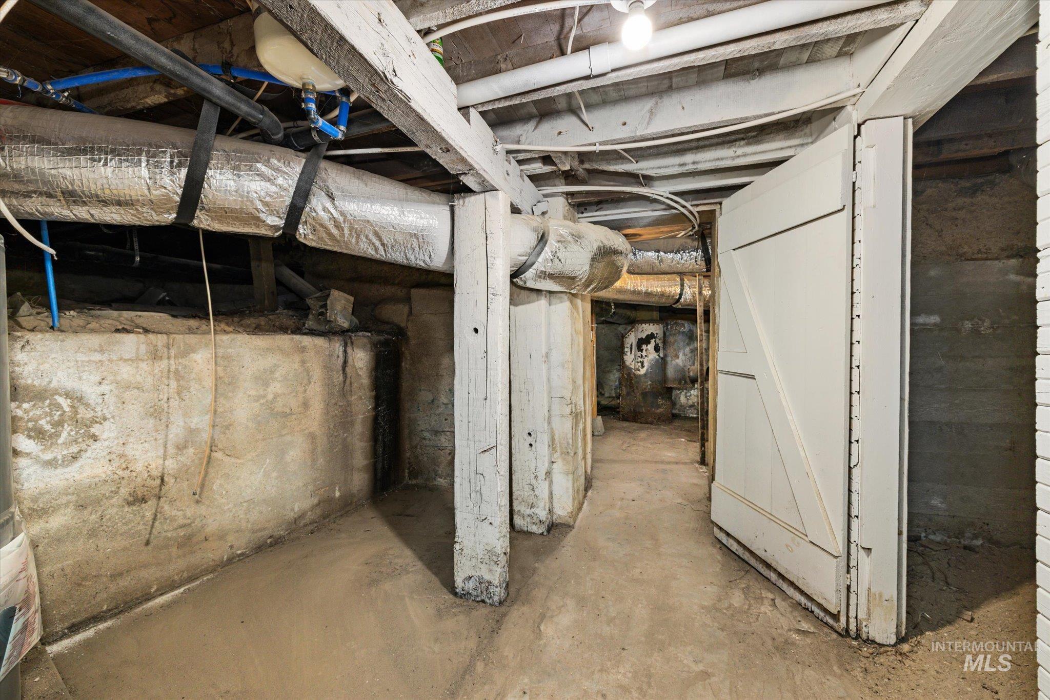 View of unfinished below grade area