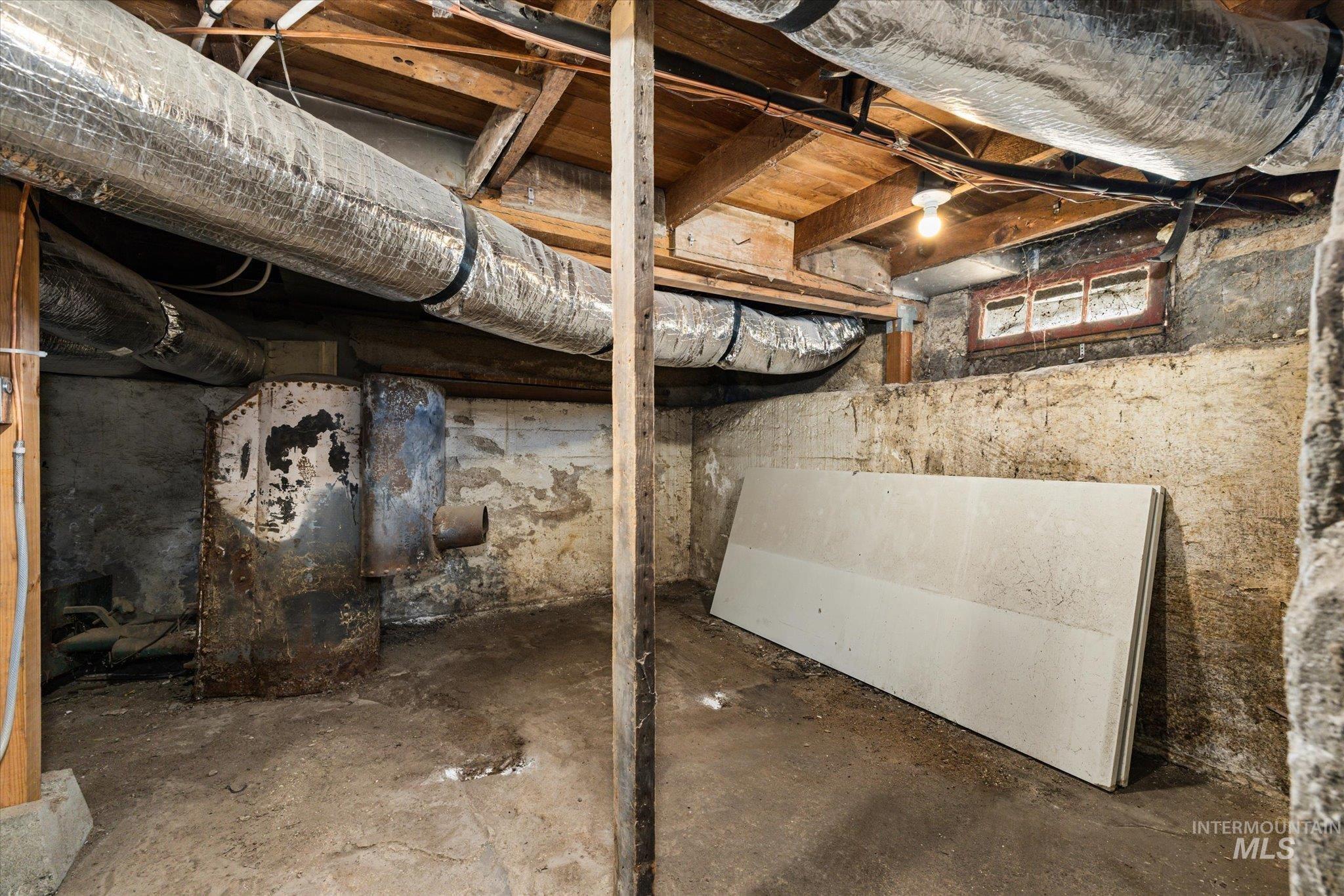 View of unfinished below grade area