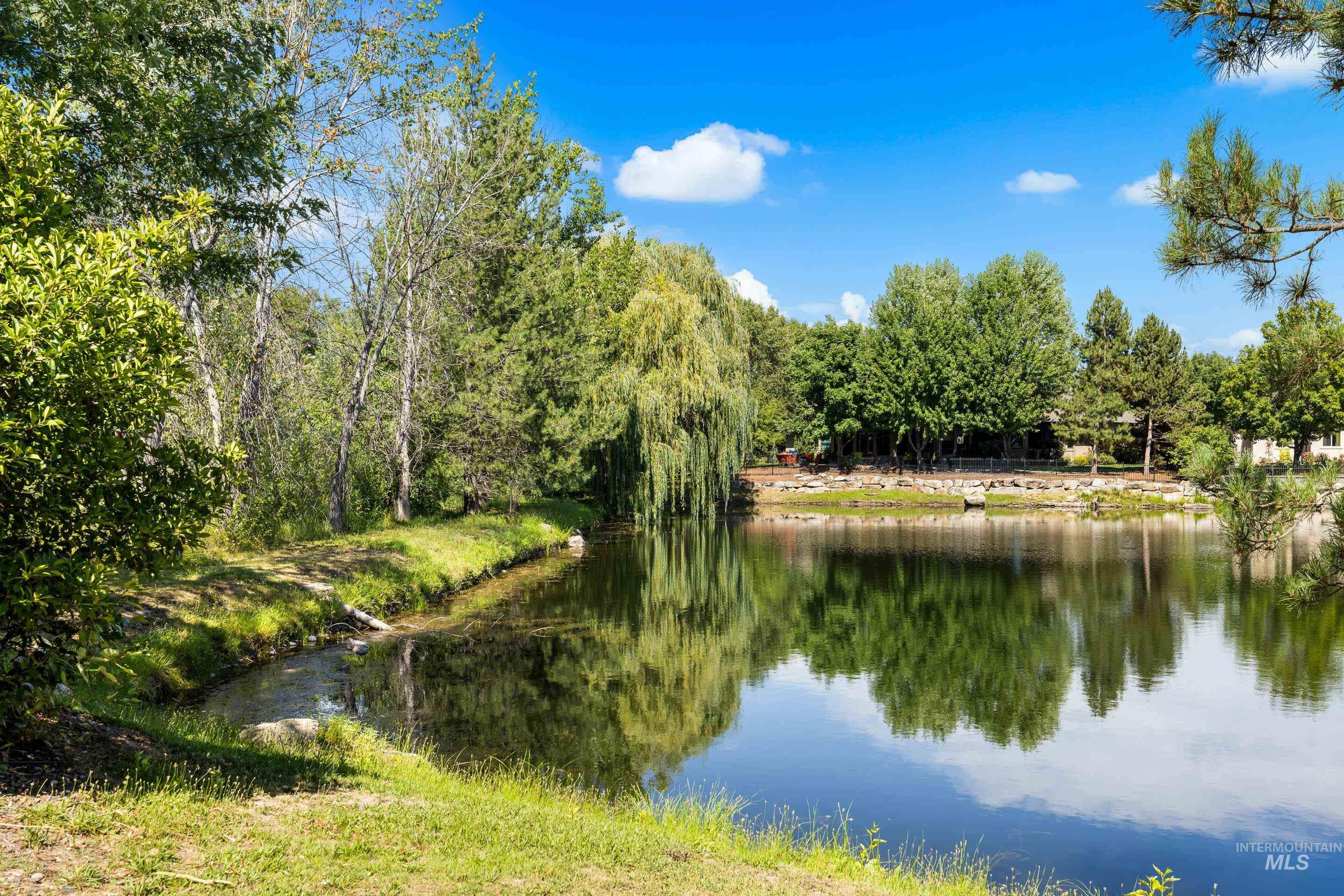 Water view featuring a heavily wooded area