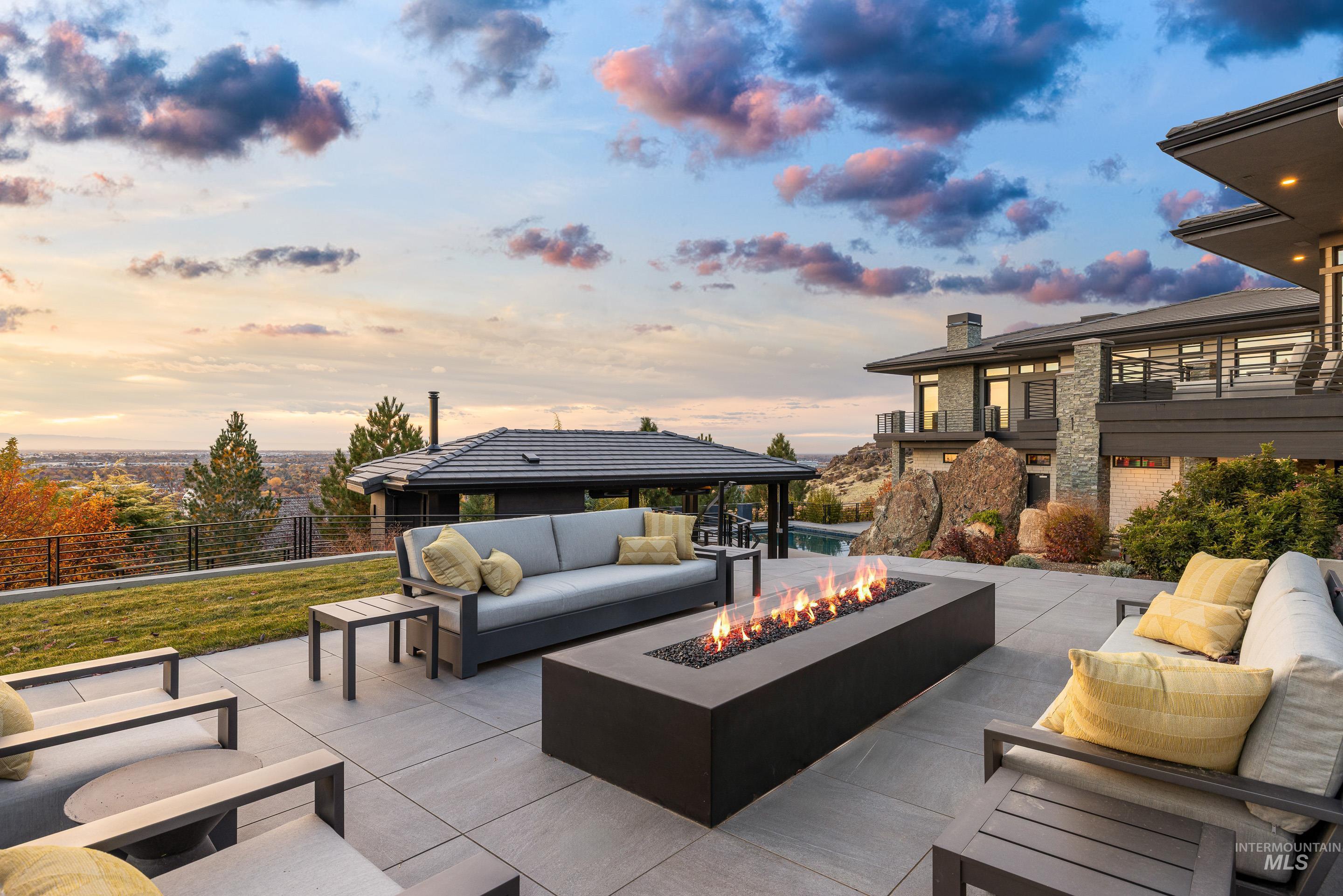 View of patio with outdoor lounge area