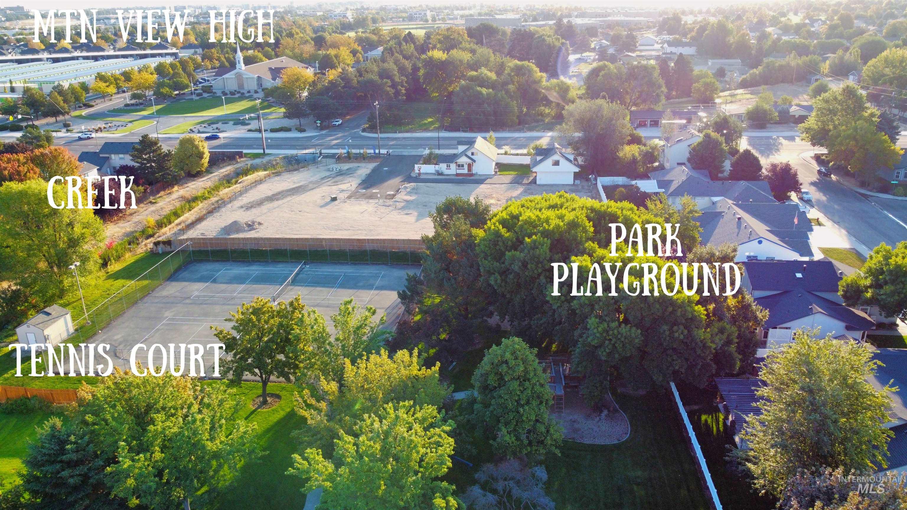 Nine Mile Creek Water Way, Private Park and tennis courts, Mountain View High School