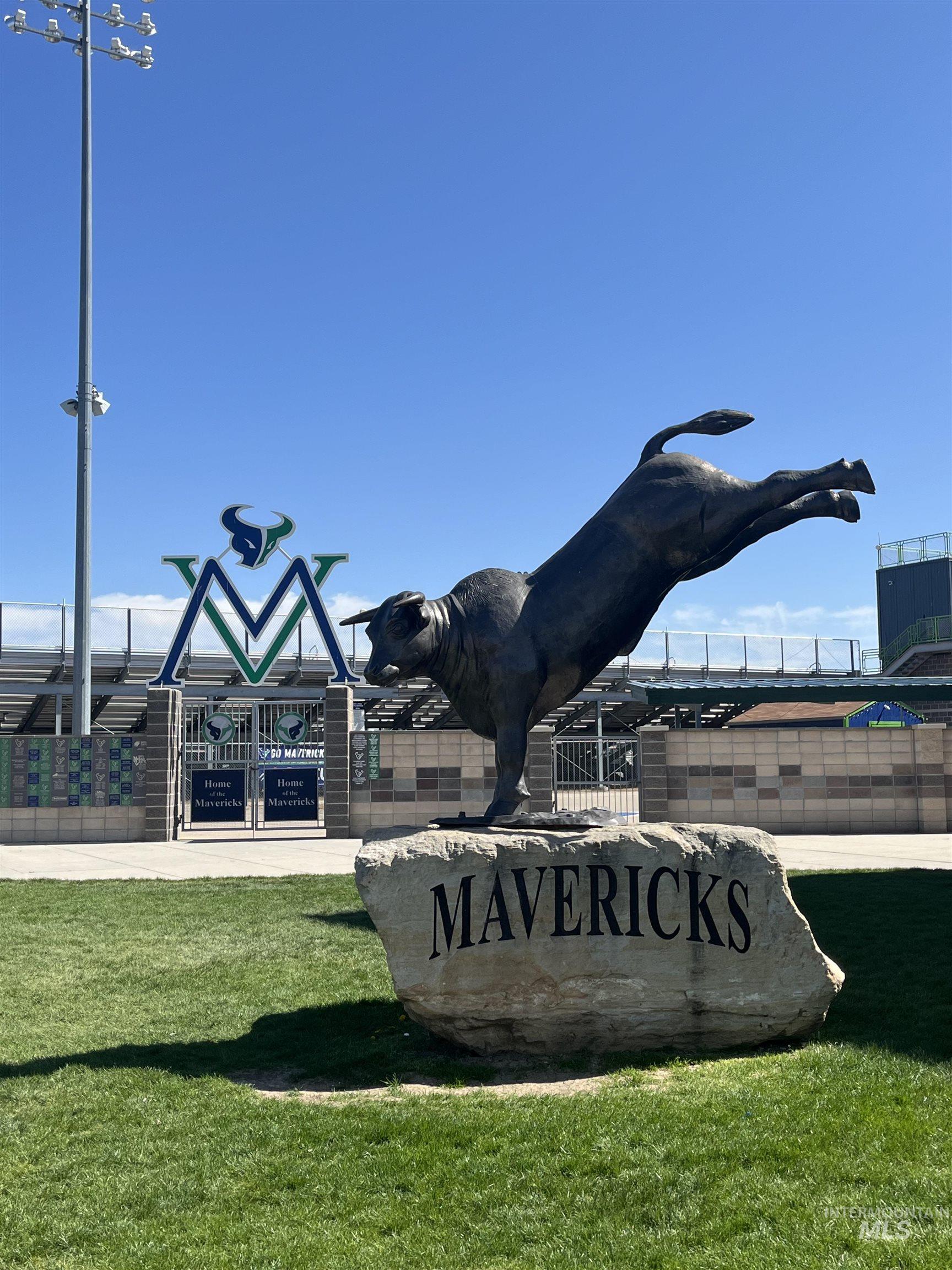 Across the street is Mountain View High School, home of the Mavericks