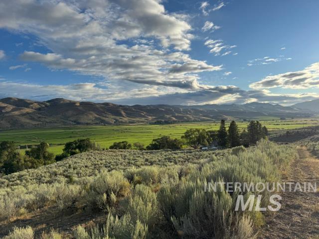 Mountain view with rural landscape