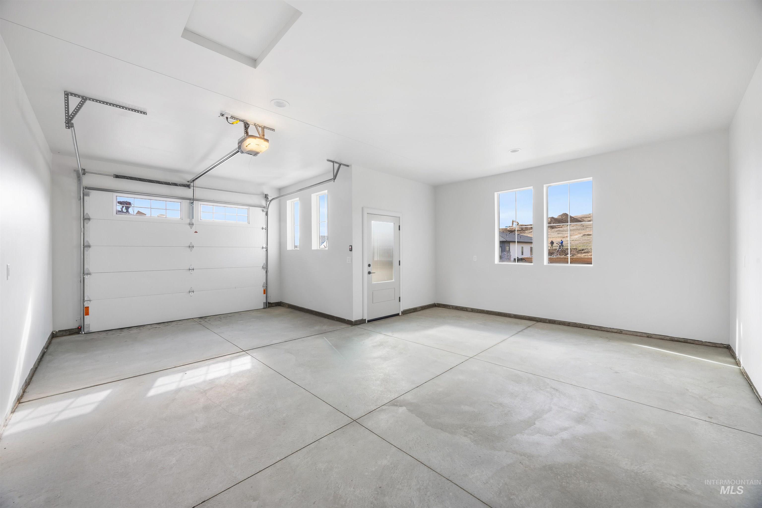 Garage with baseboards