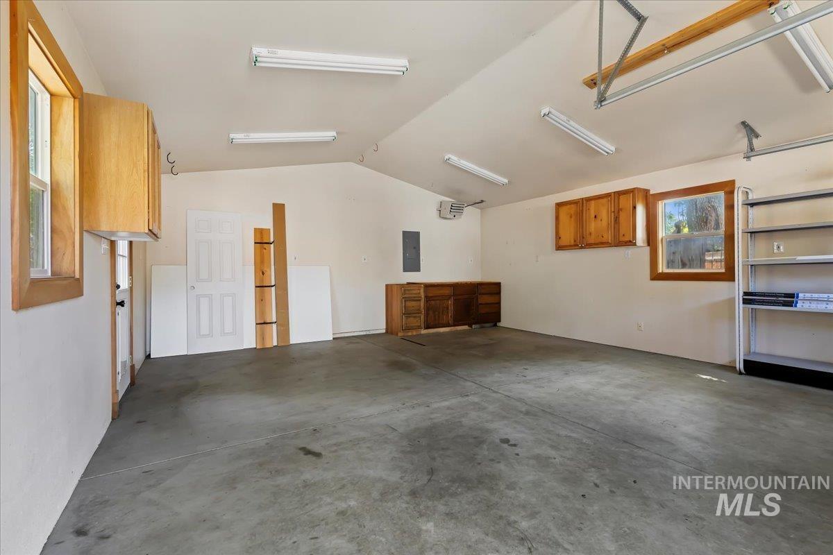 Garage with electric panel