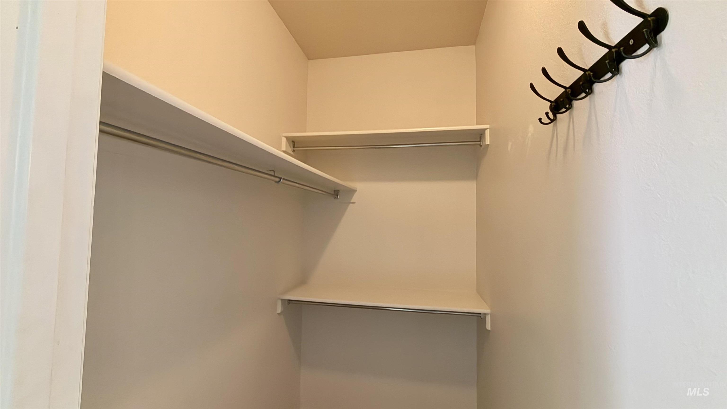 View of walk in closet