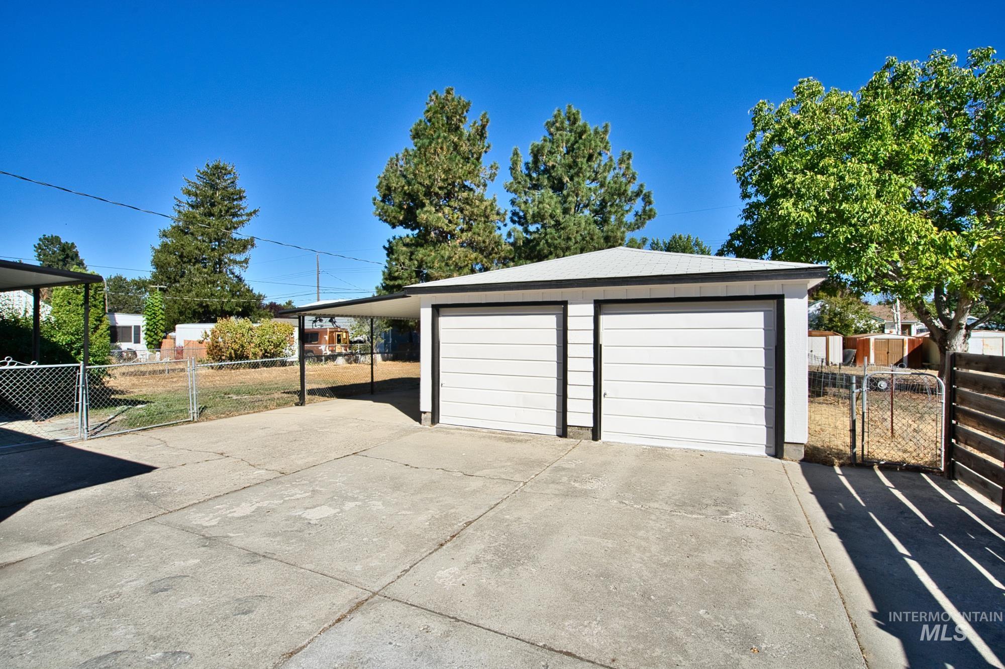 Garage with a detached garage