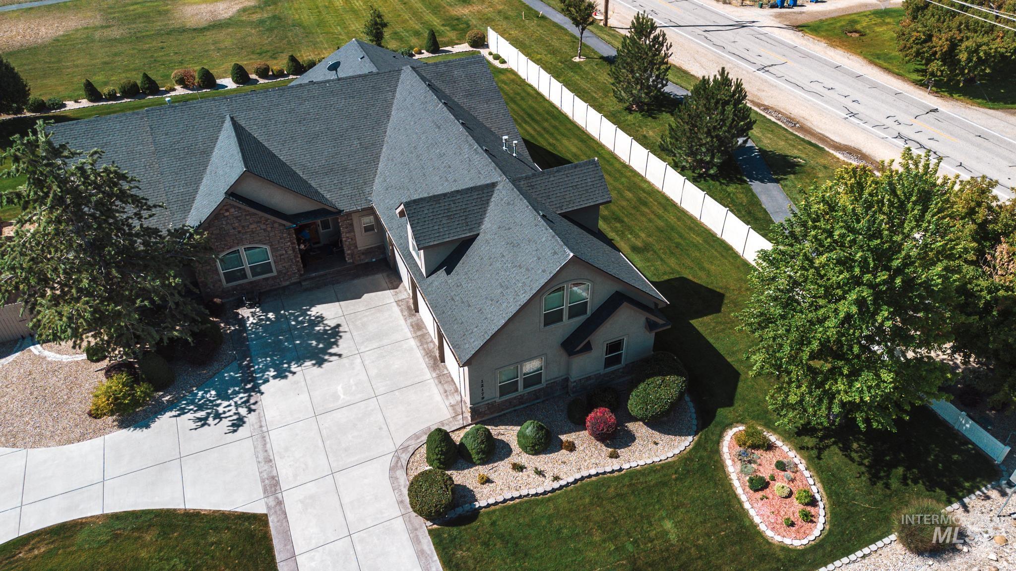 View from above of property