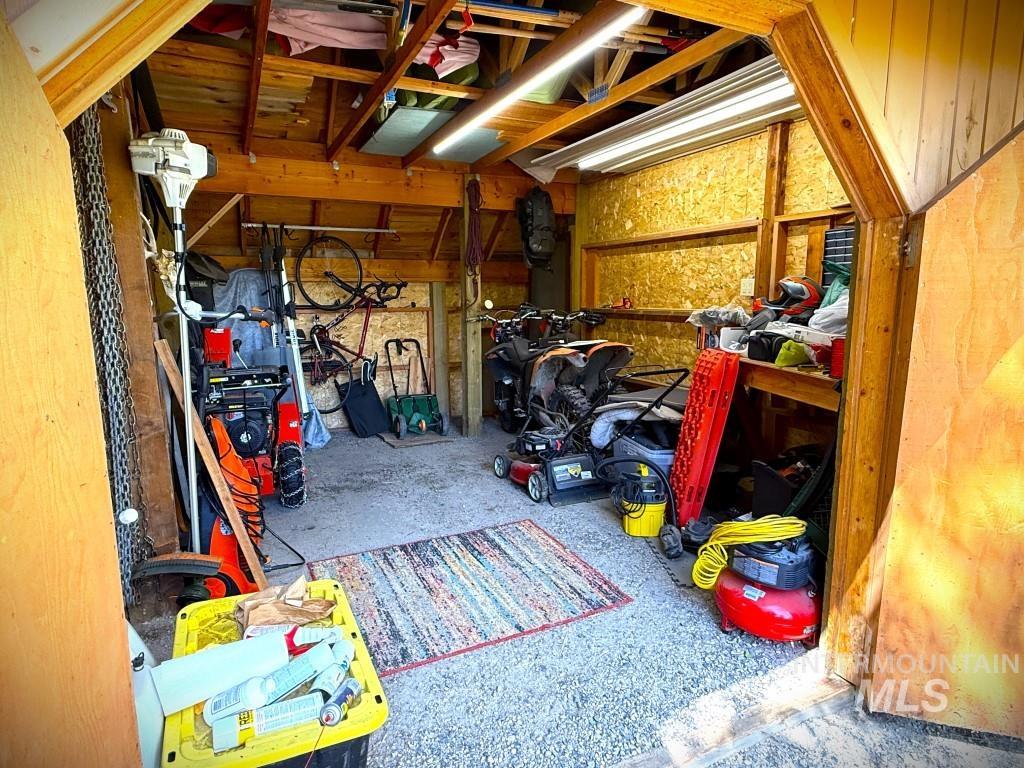 Storage area featuring a garage