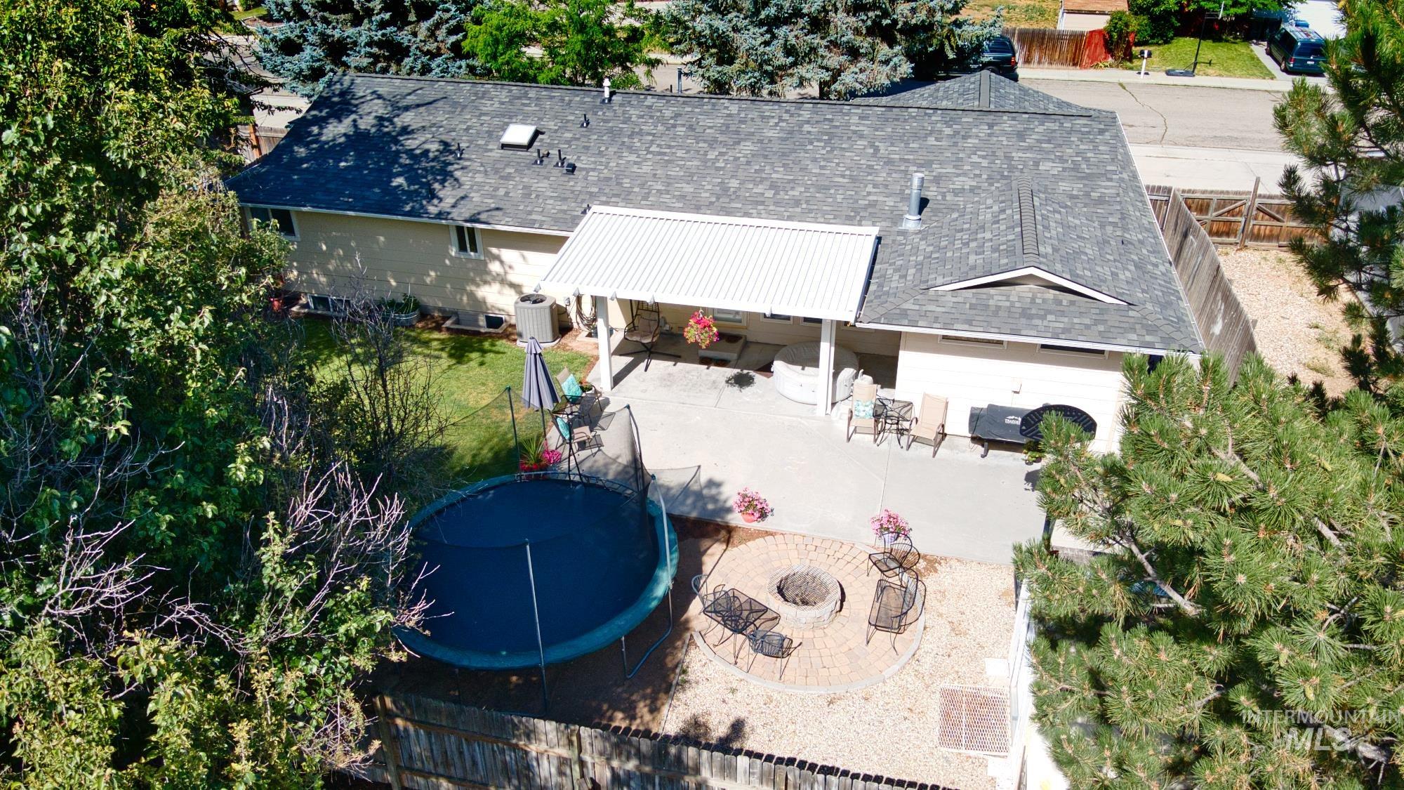 View from above of property