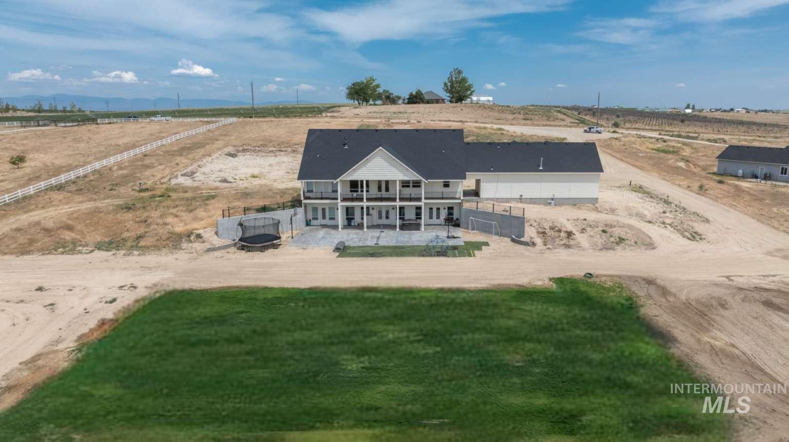 Aerial view of sparsely populated area