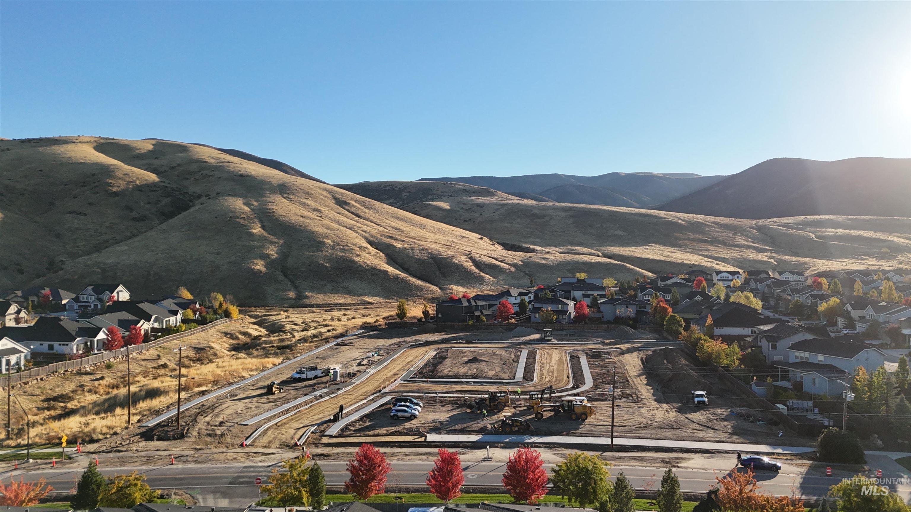 Mountain view with nearby suburban area