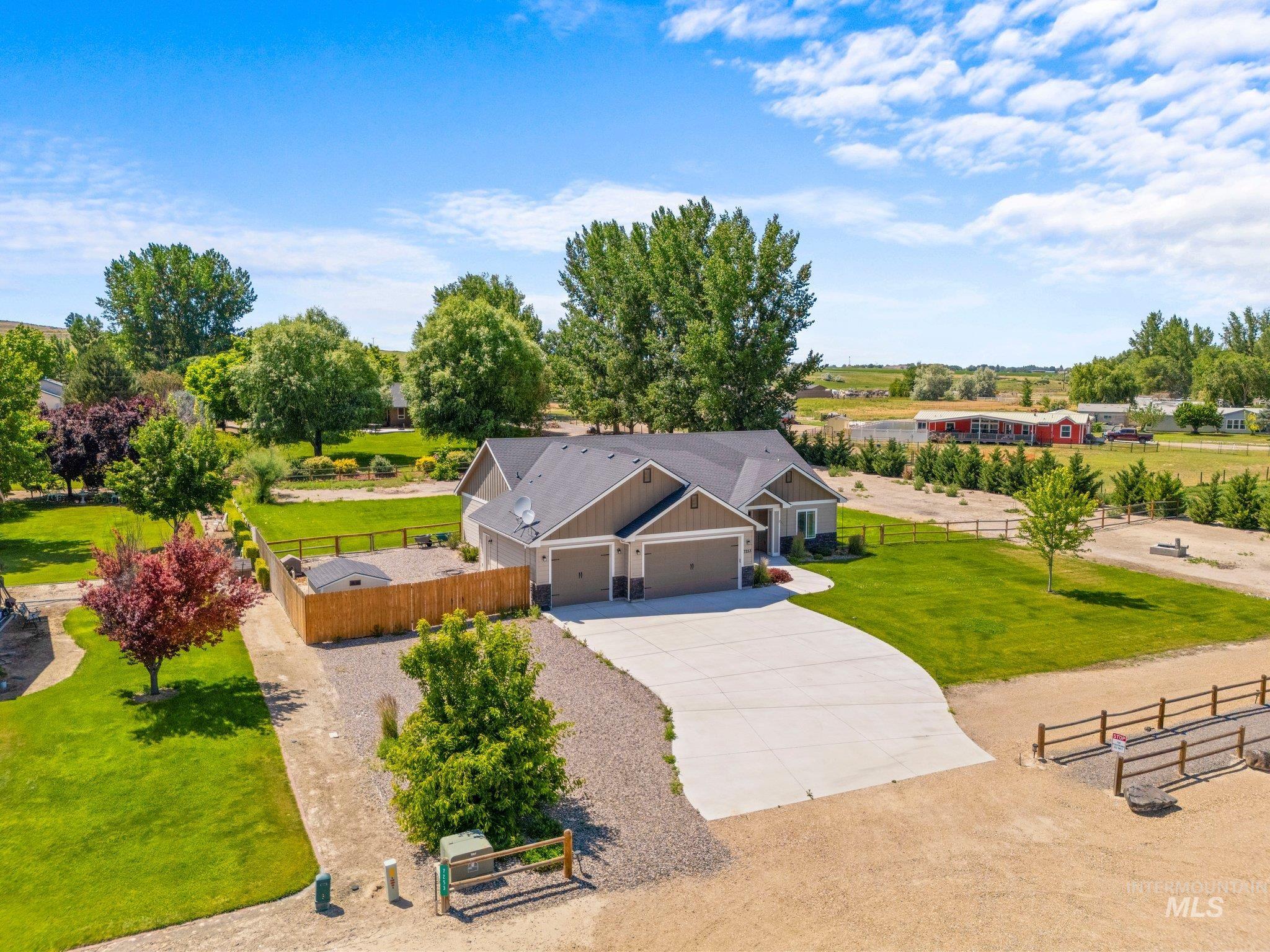 View from above of property