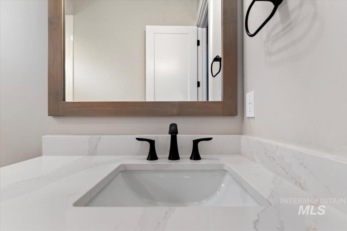 Bathroom view of vanity