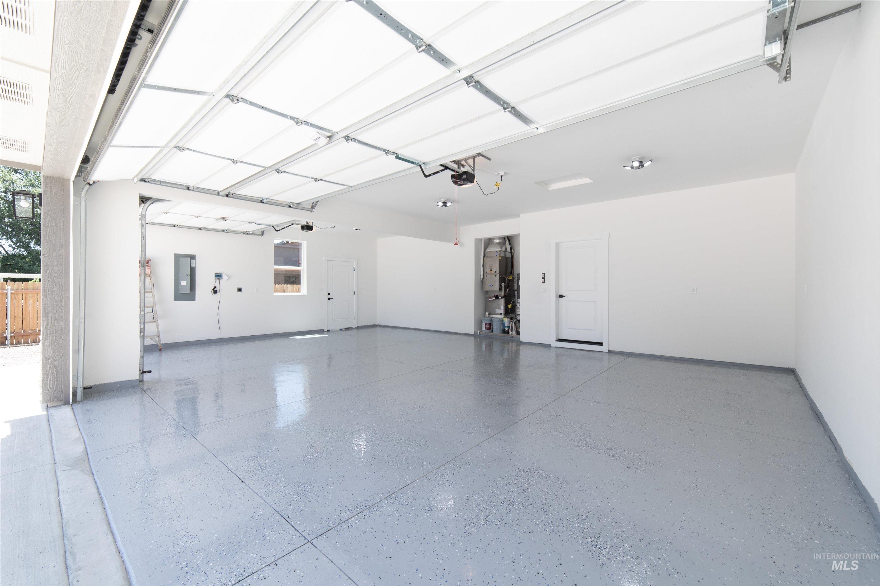 Garage with electric panel