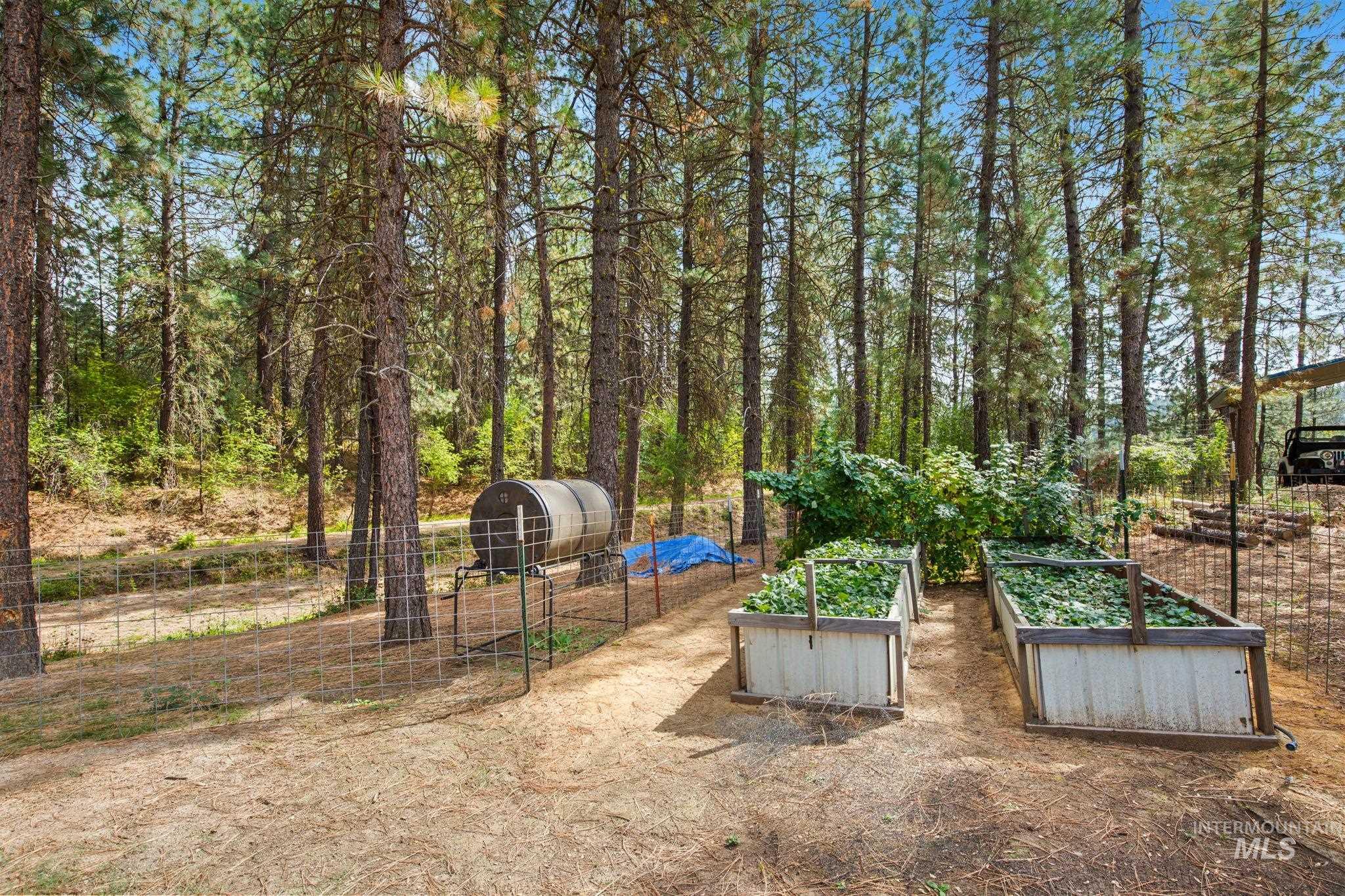 View of yard with a garden