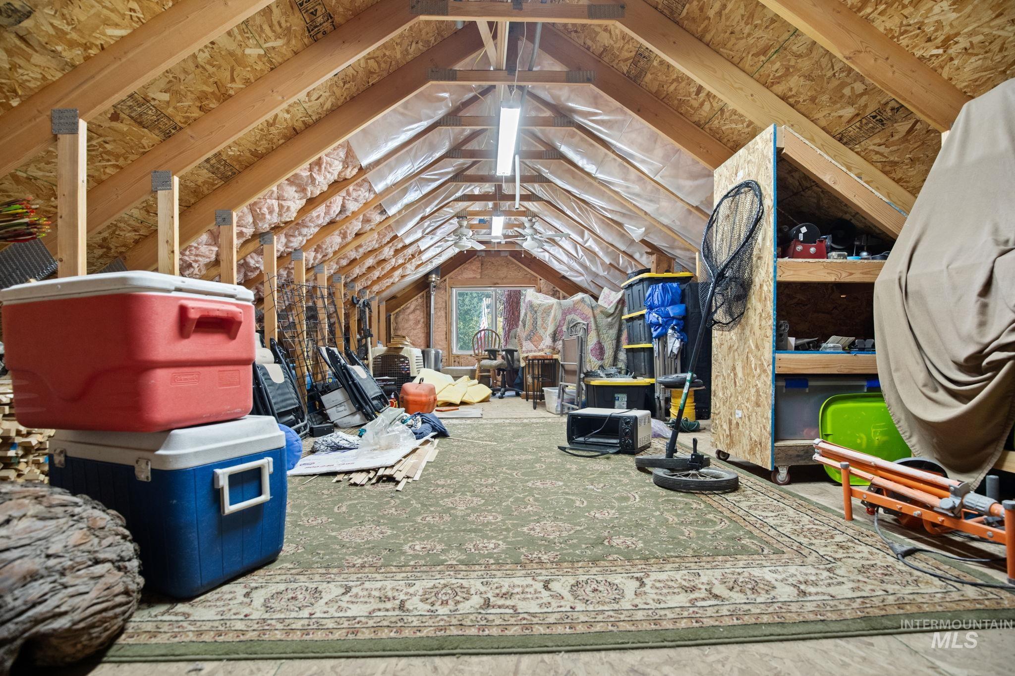 View of unfinished attic