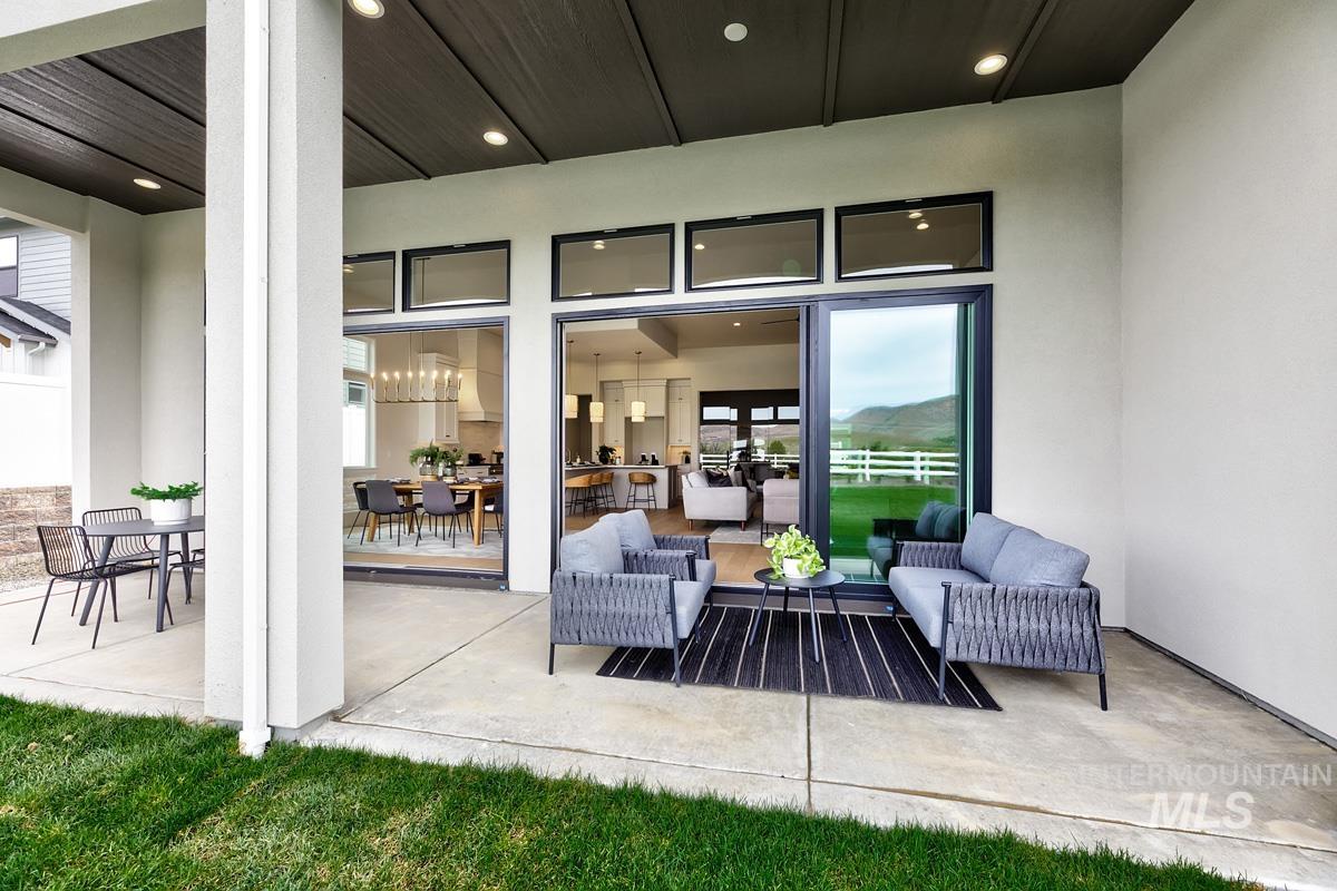 View of patio with an outdoor living space