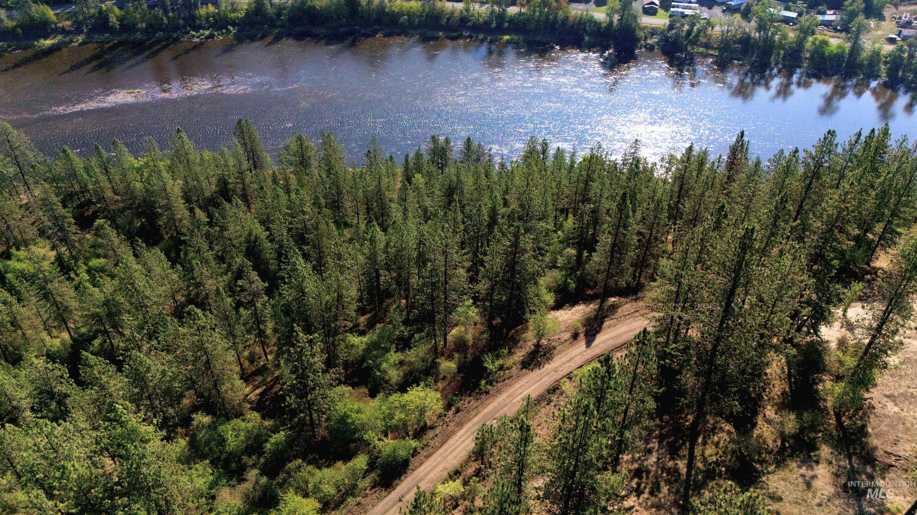 Bird's eye view of a nearby body of water
