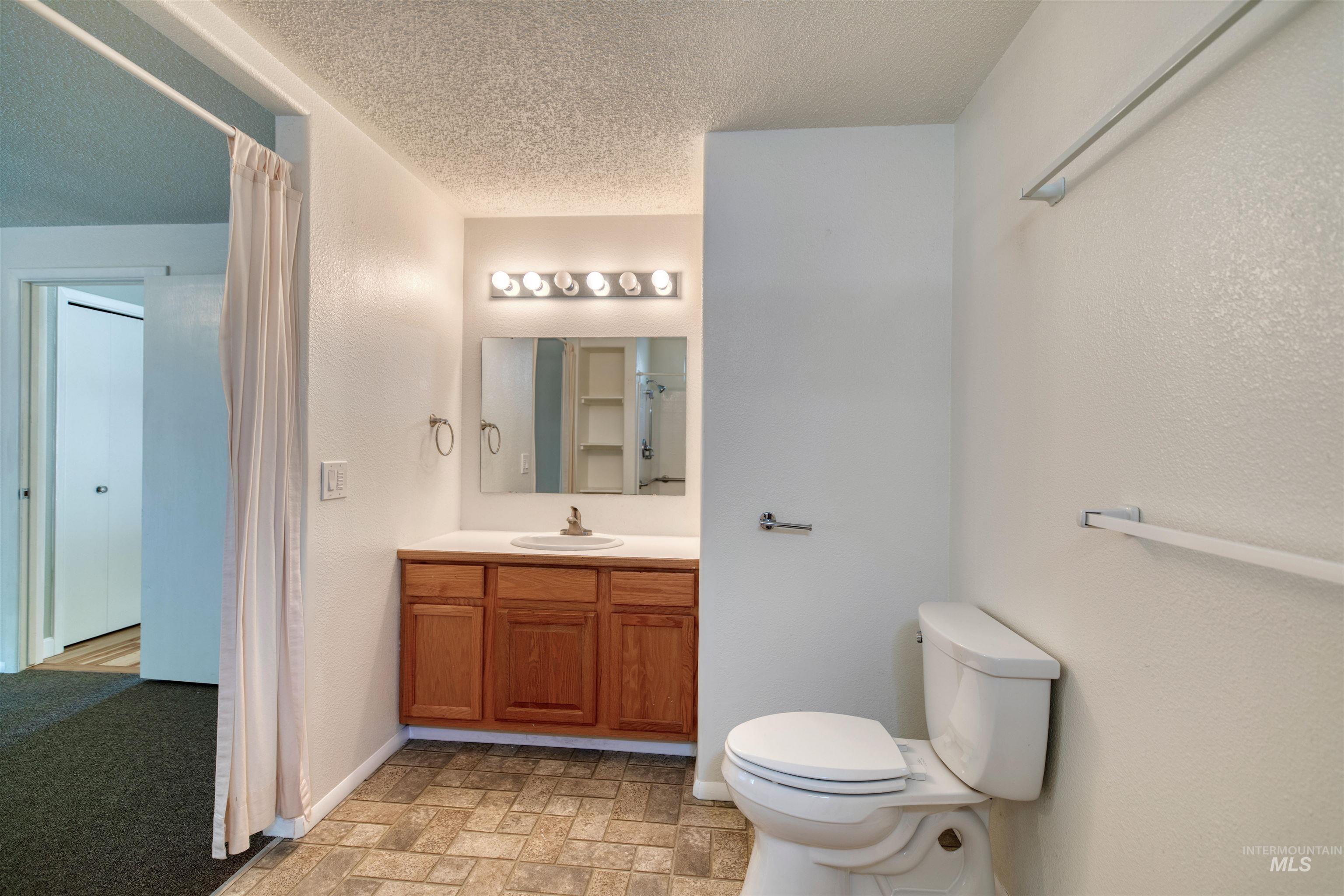 Oversized master bath space with easy access shower