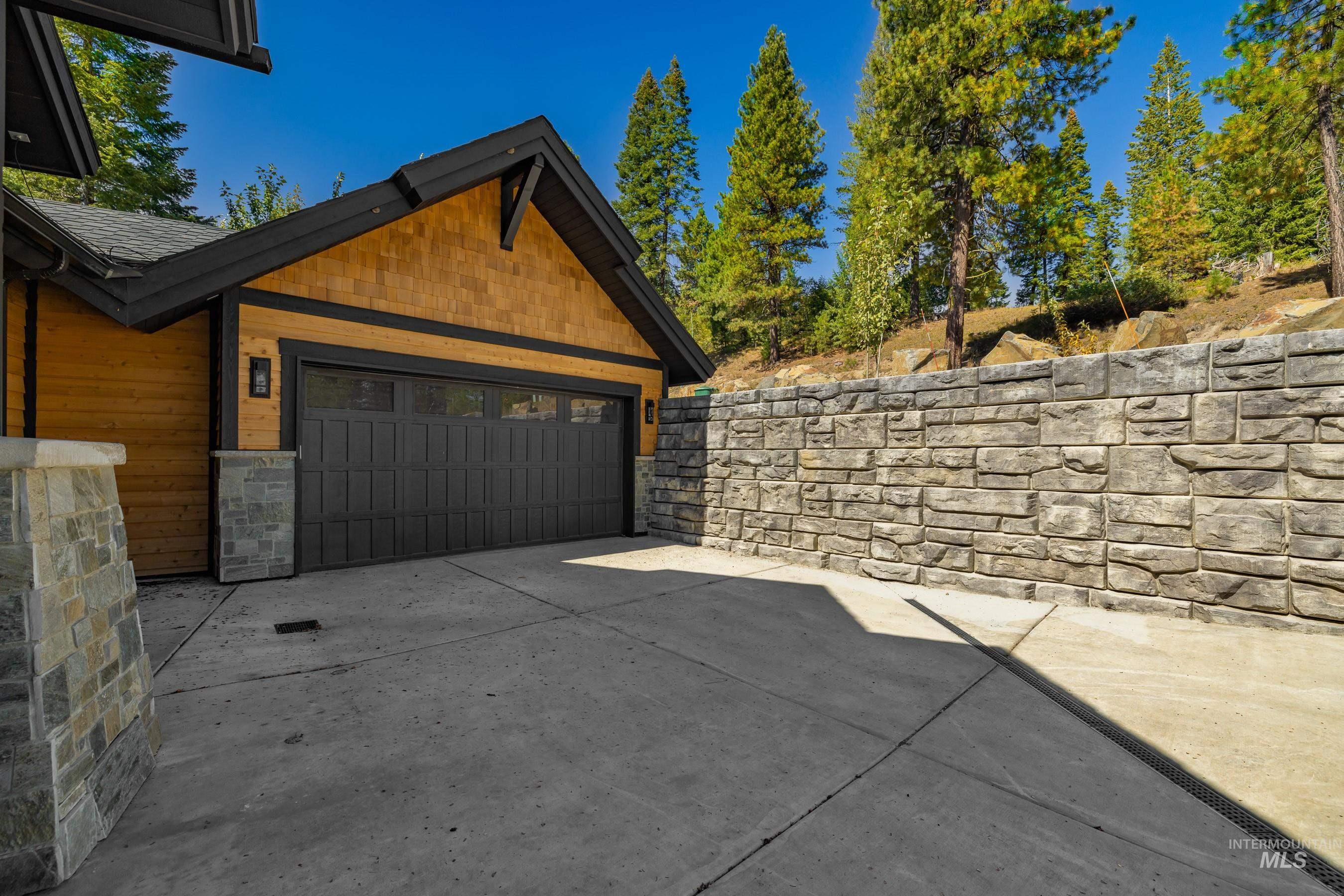 Garage with driveway