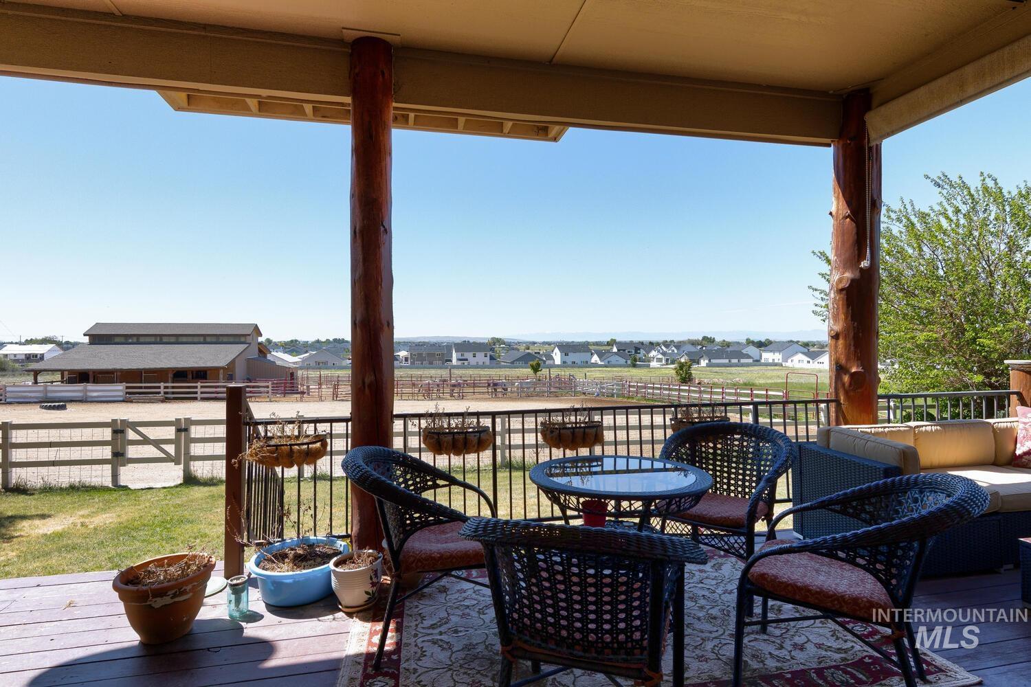 View of wooden terrace