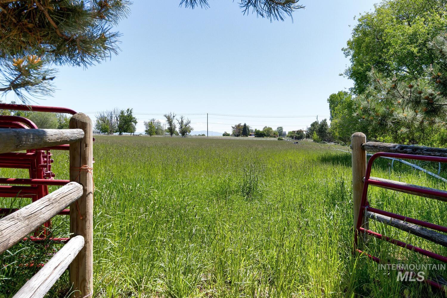 View of yard with a view of countryside