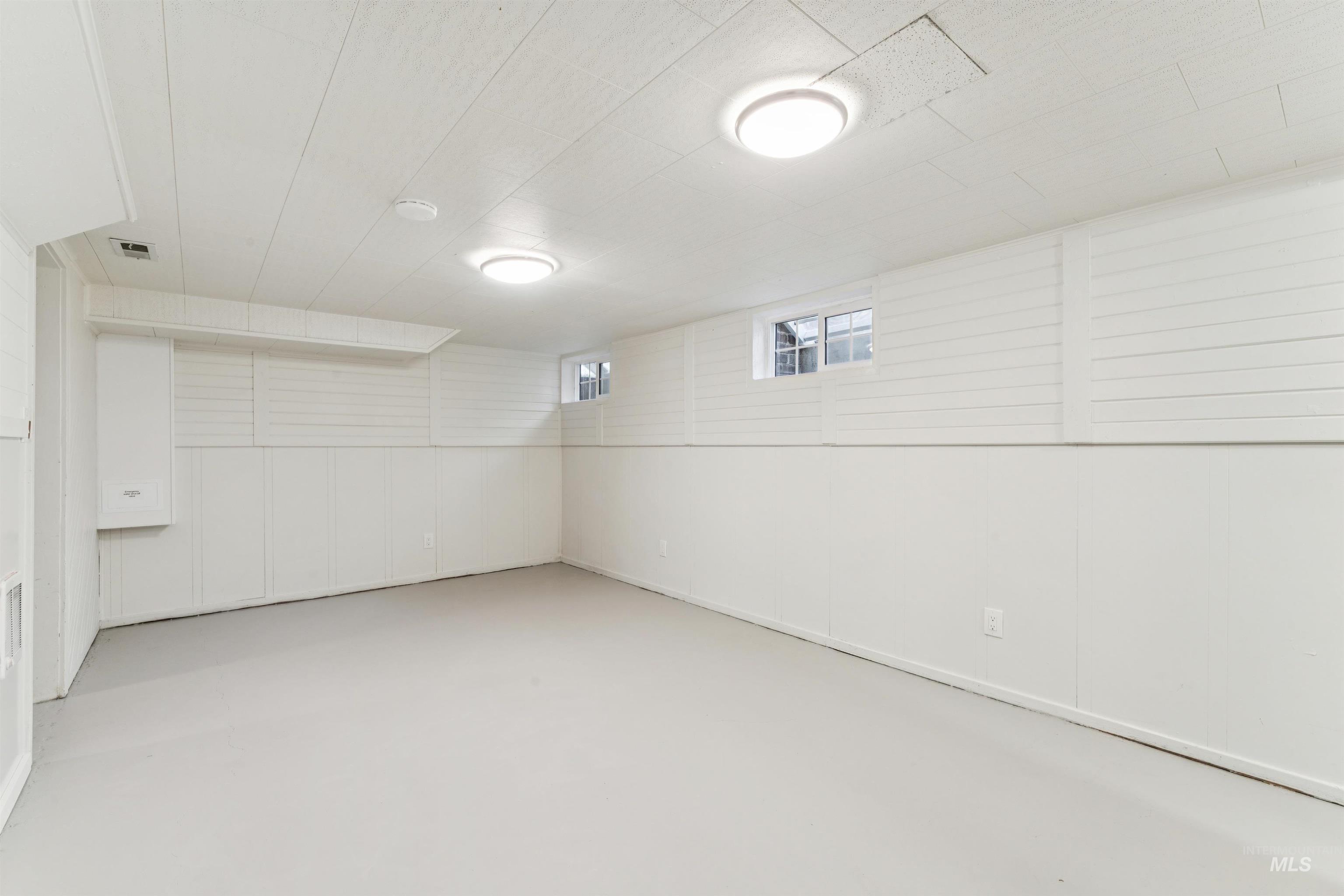 View of below grade area