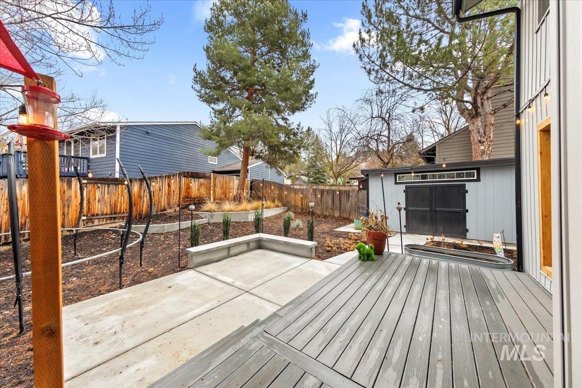 Deck featuring a fenced backyard