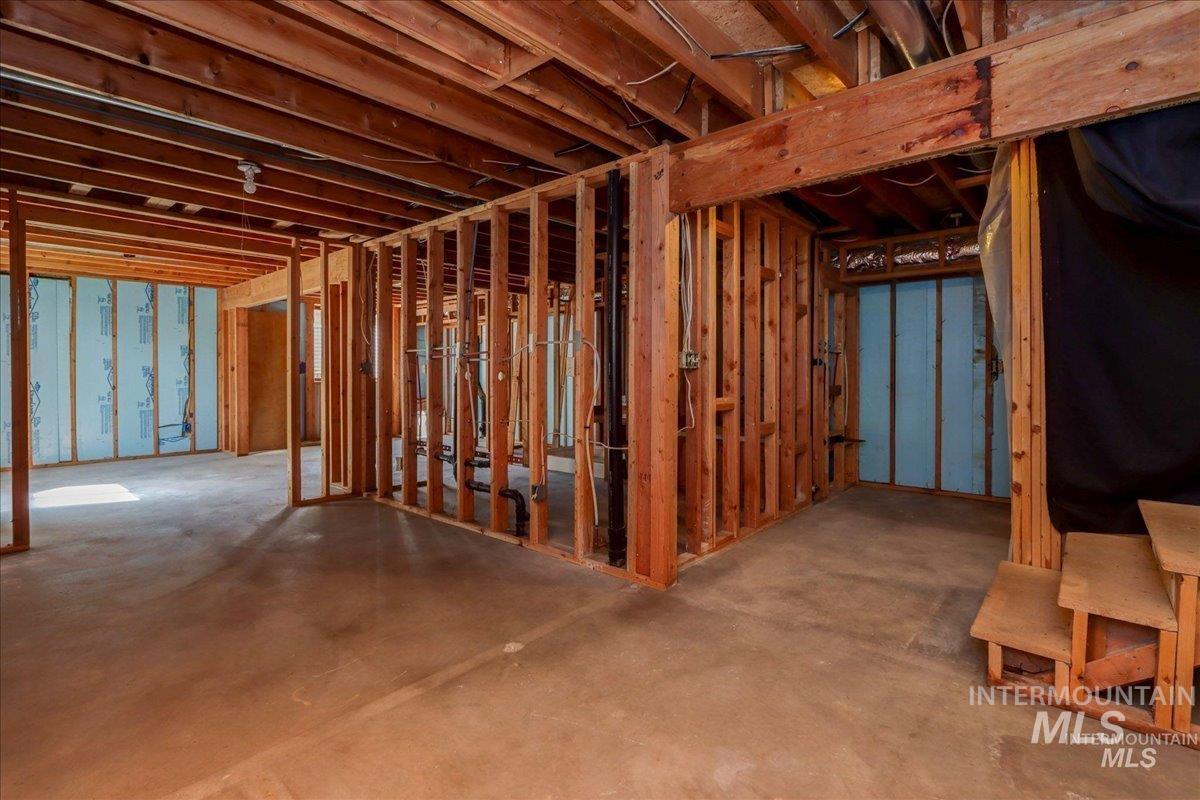 View of unfinished below grade area