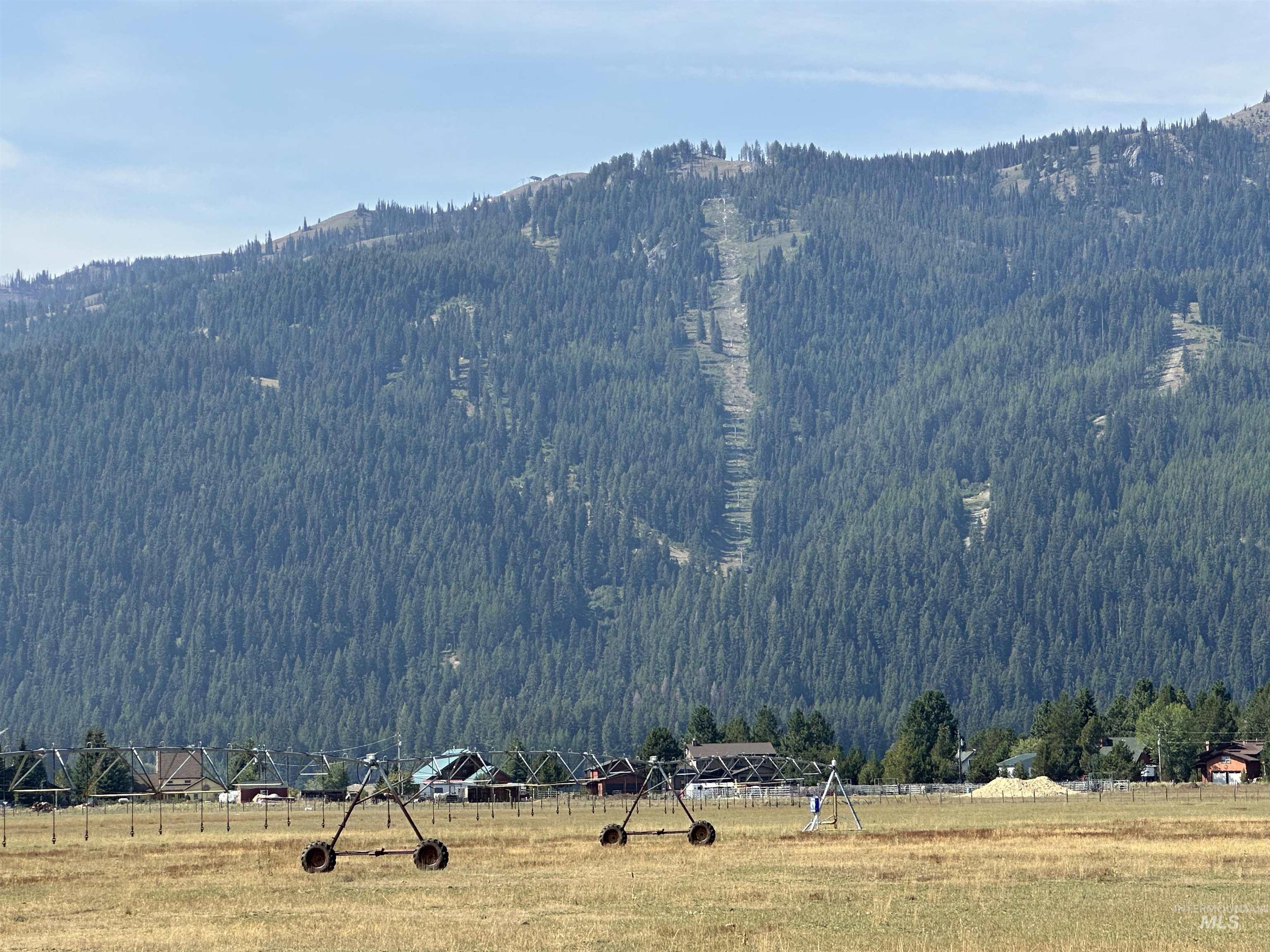 Mountain view with a forest and rural landscape