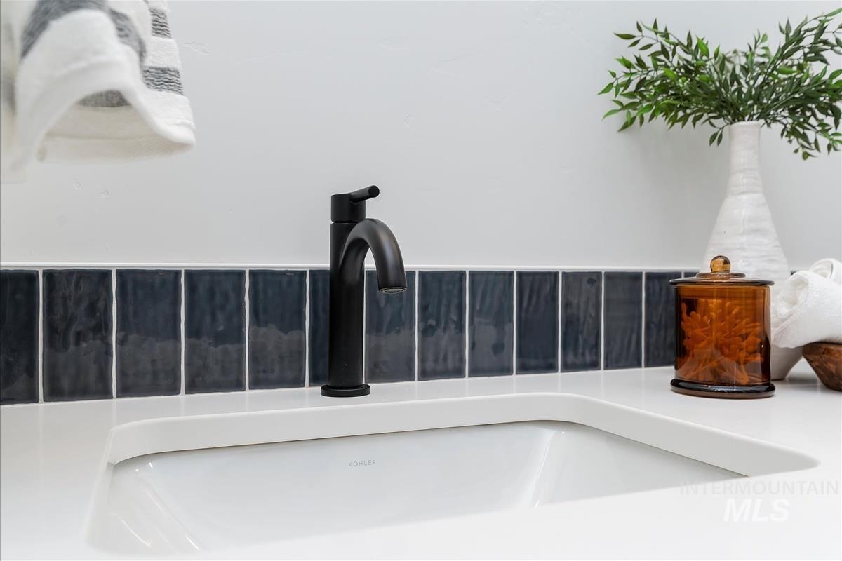 Bathroom view of a sink