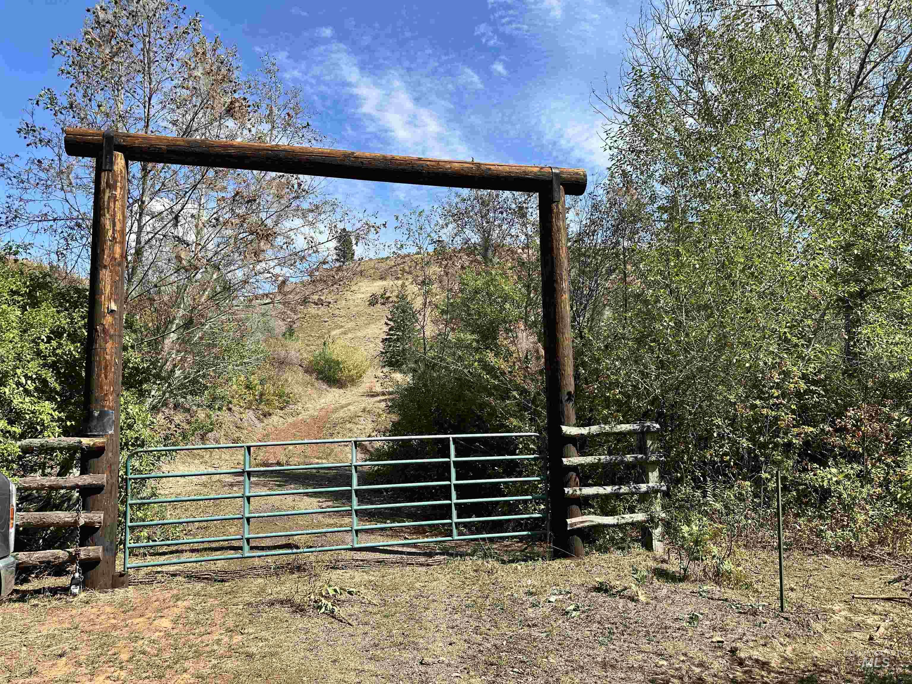 View of yard featuring a gate