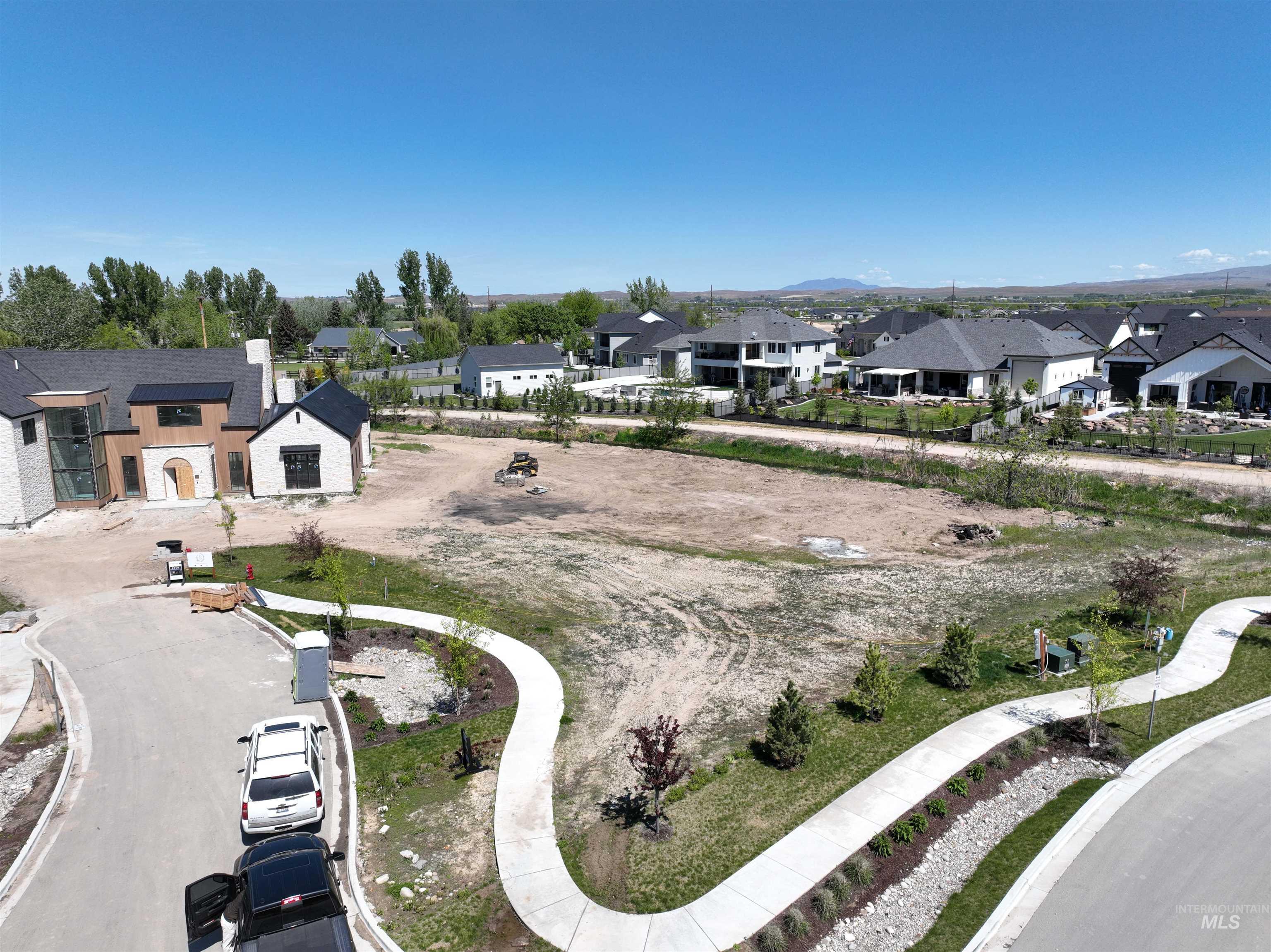 Aerial view of residential area