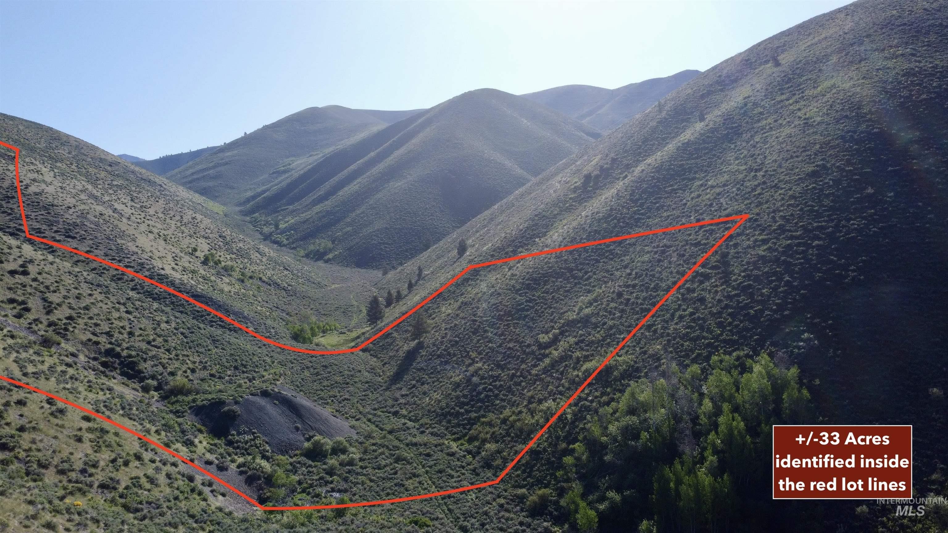 Aerial view of a mountain backdrop