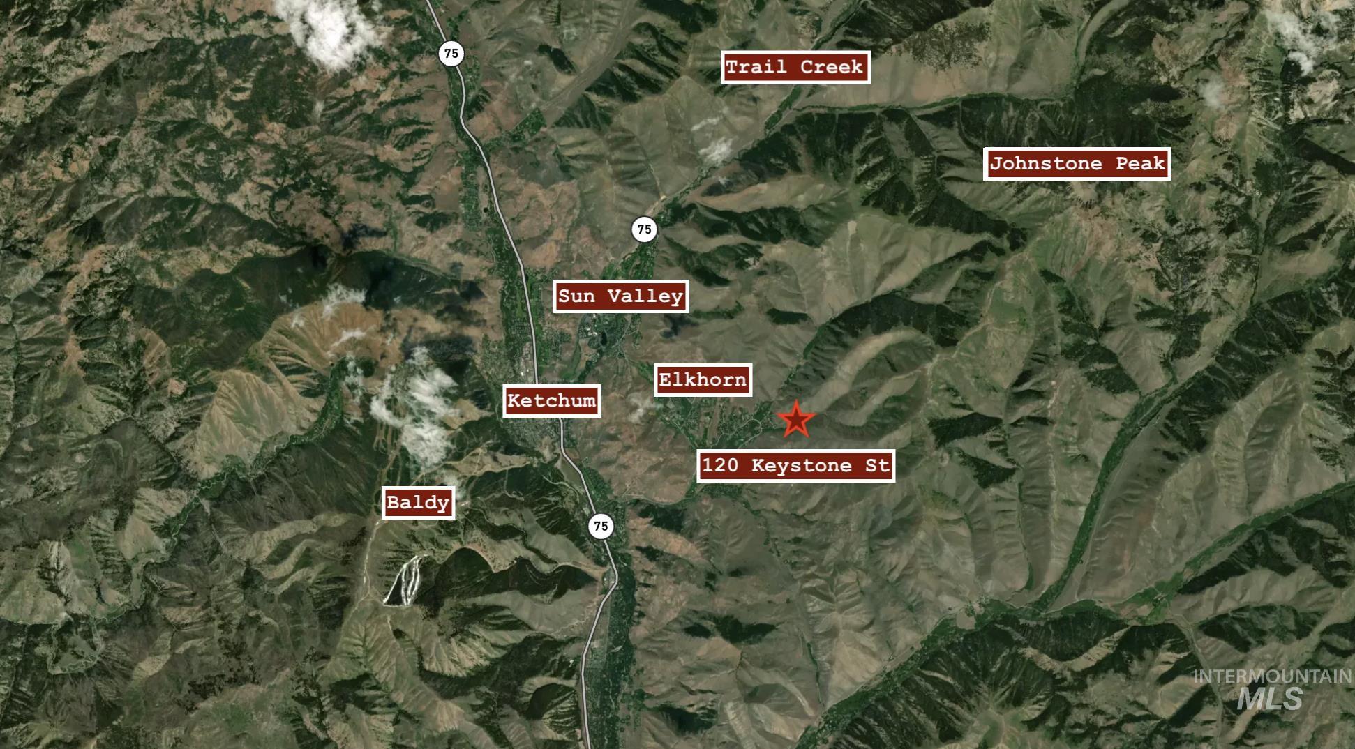 Aerial view of property's location