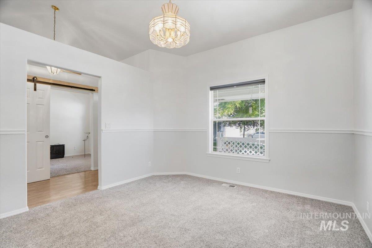 Option for office, den, dining space or recreation room.