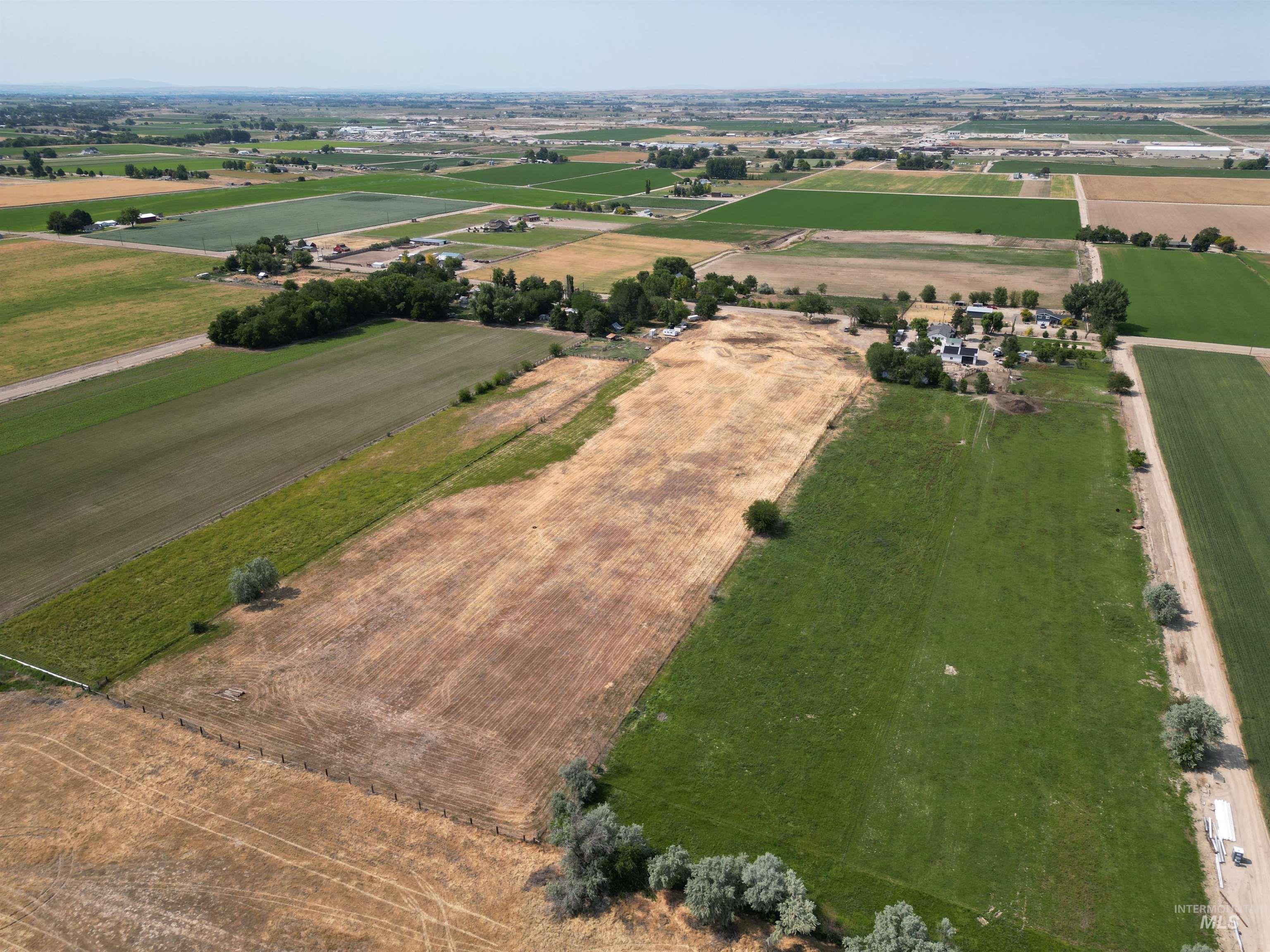 Aerial overview of property's location with rural landscape