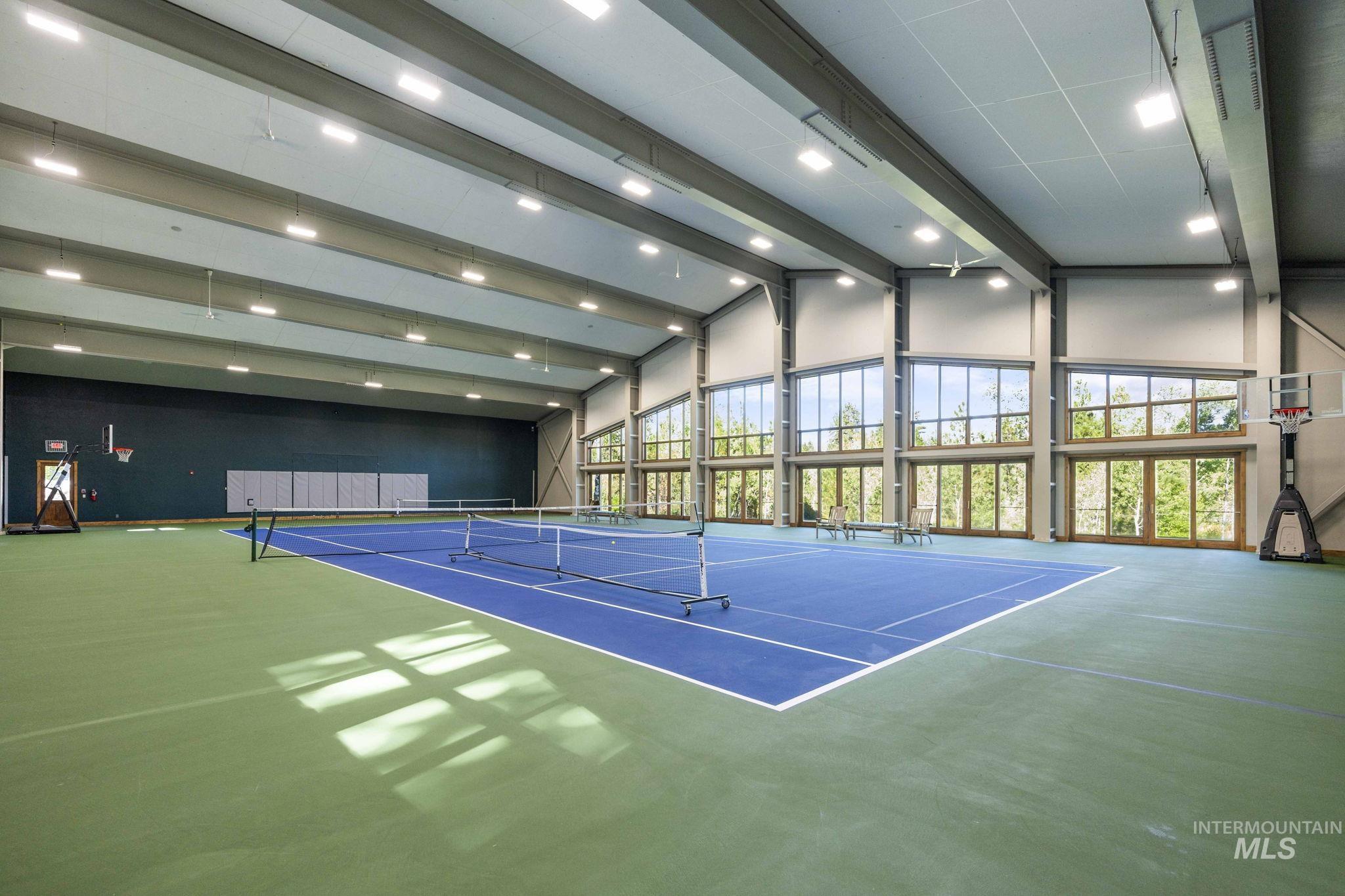 View of tennis court