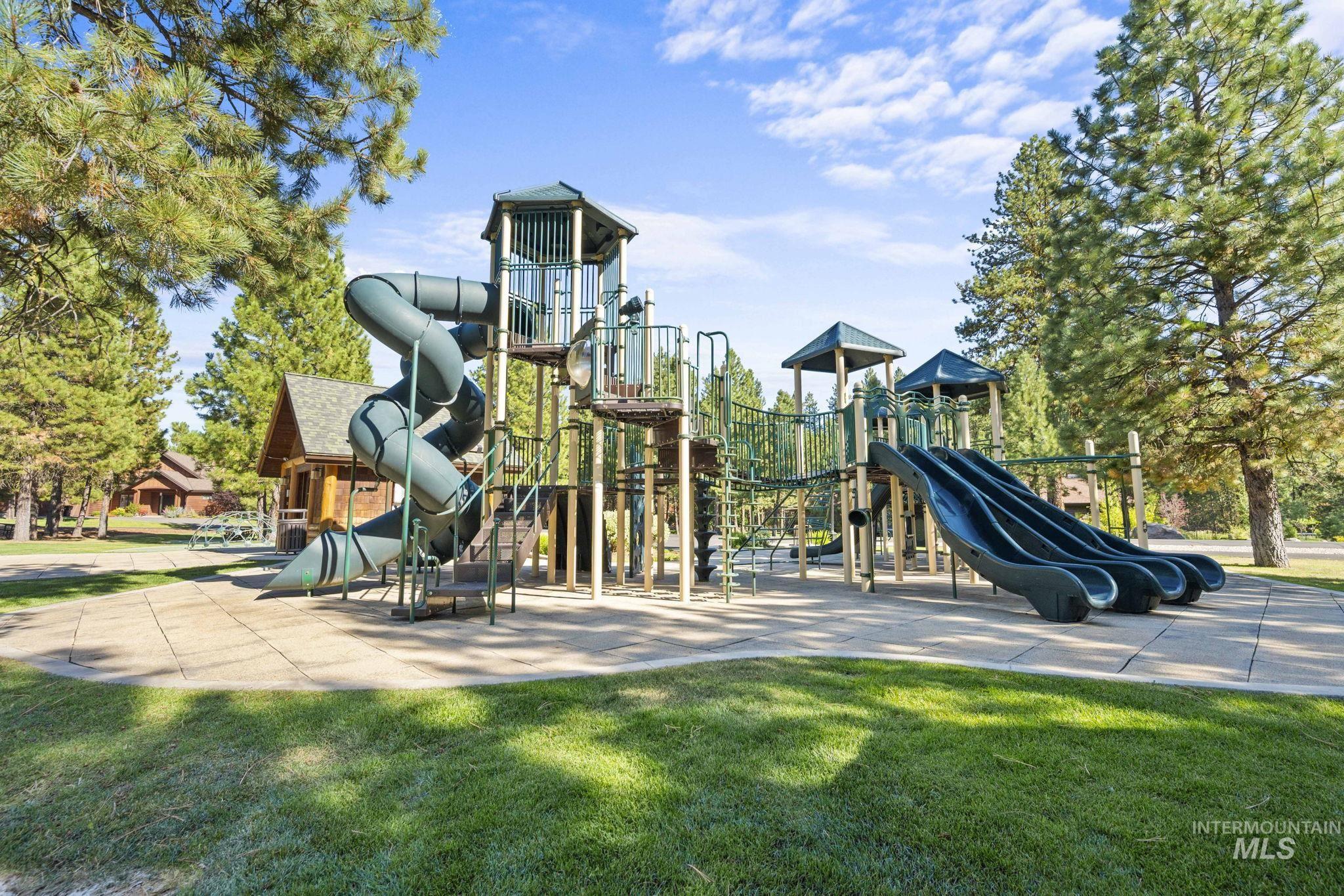 Community play area with a yard