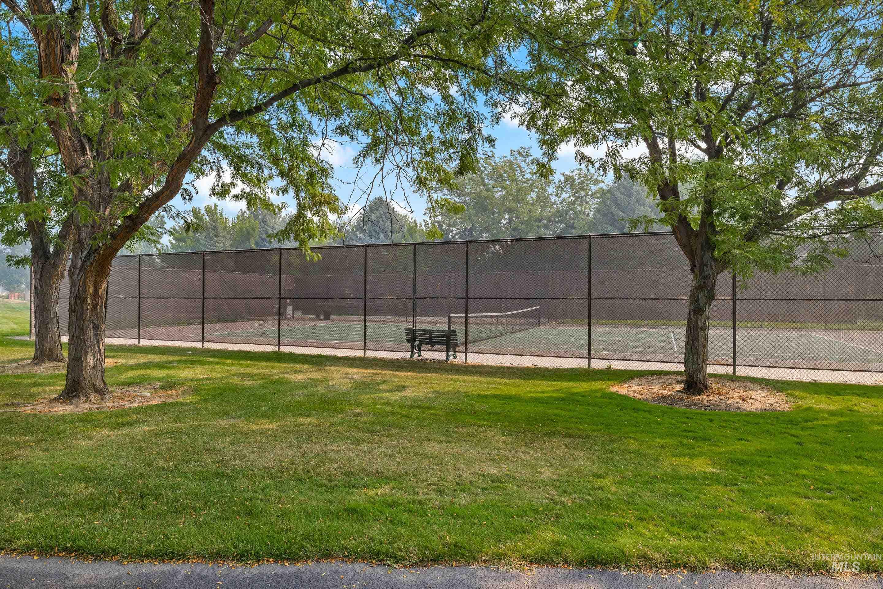 View of tennis court