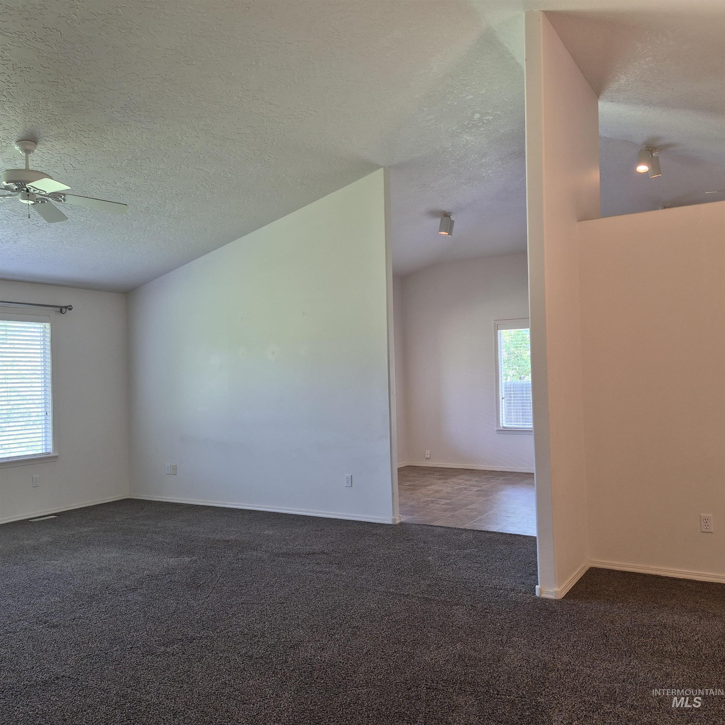 Family room and kitchen dining space from the entry