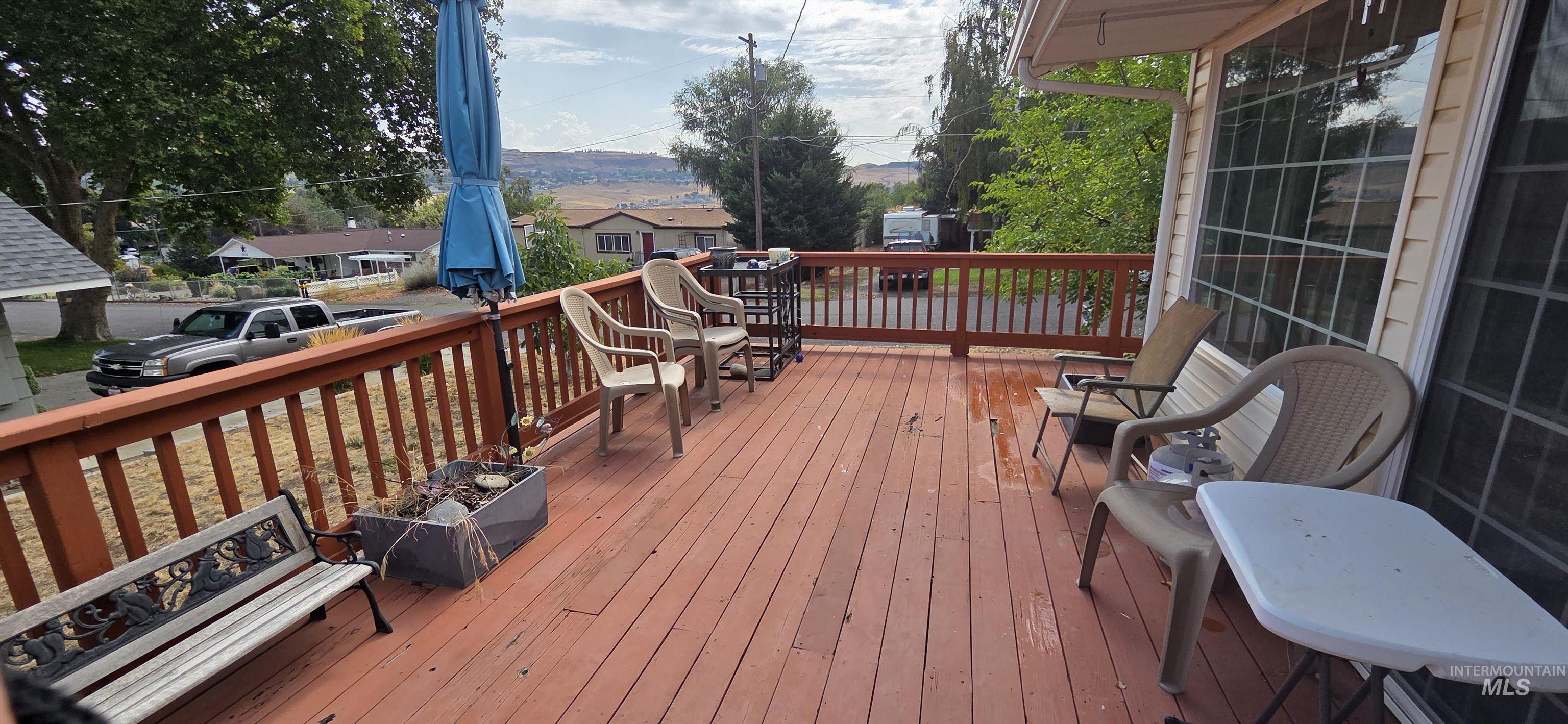 View of wooden terrace