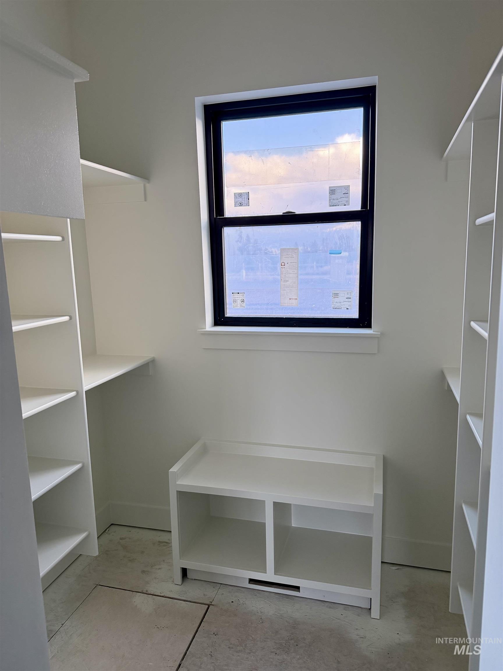 View of walk in closet